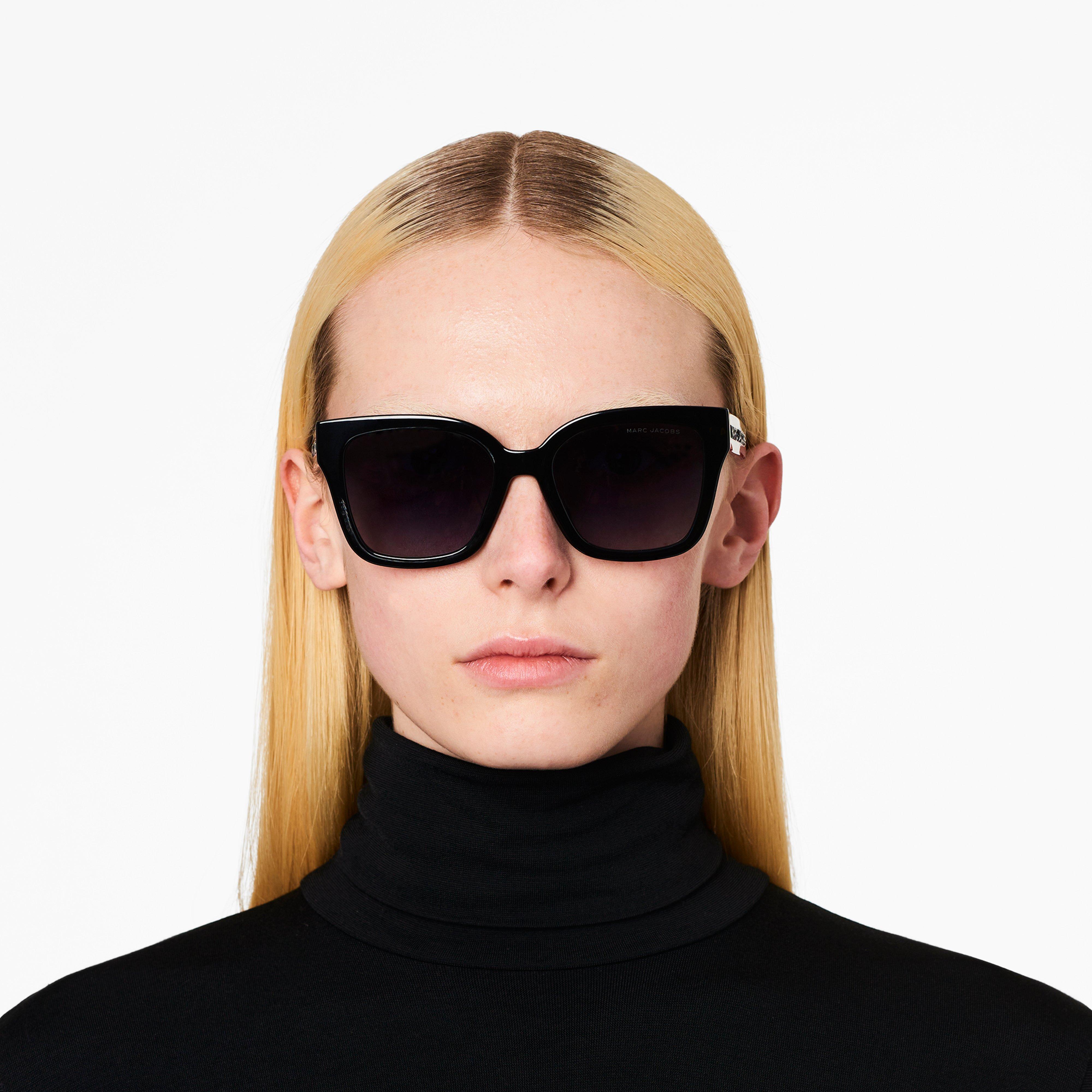 Marc Jacobs Square Sunglasses in Black | Lyst