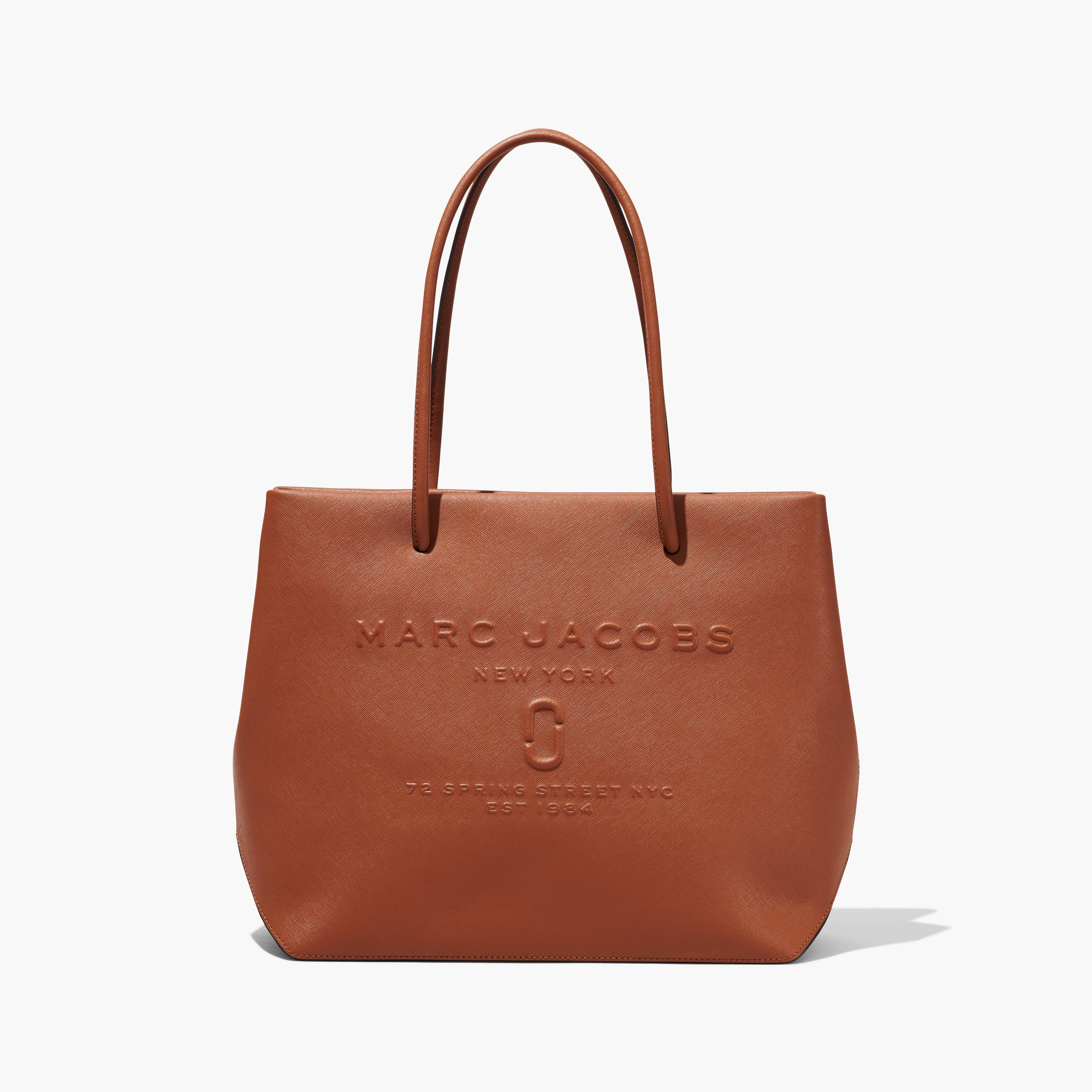 Marc Jacobs Logo Shopper East West Tote Bag in Brown | Lyst