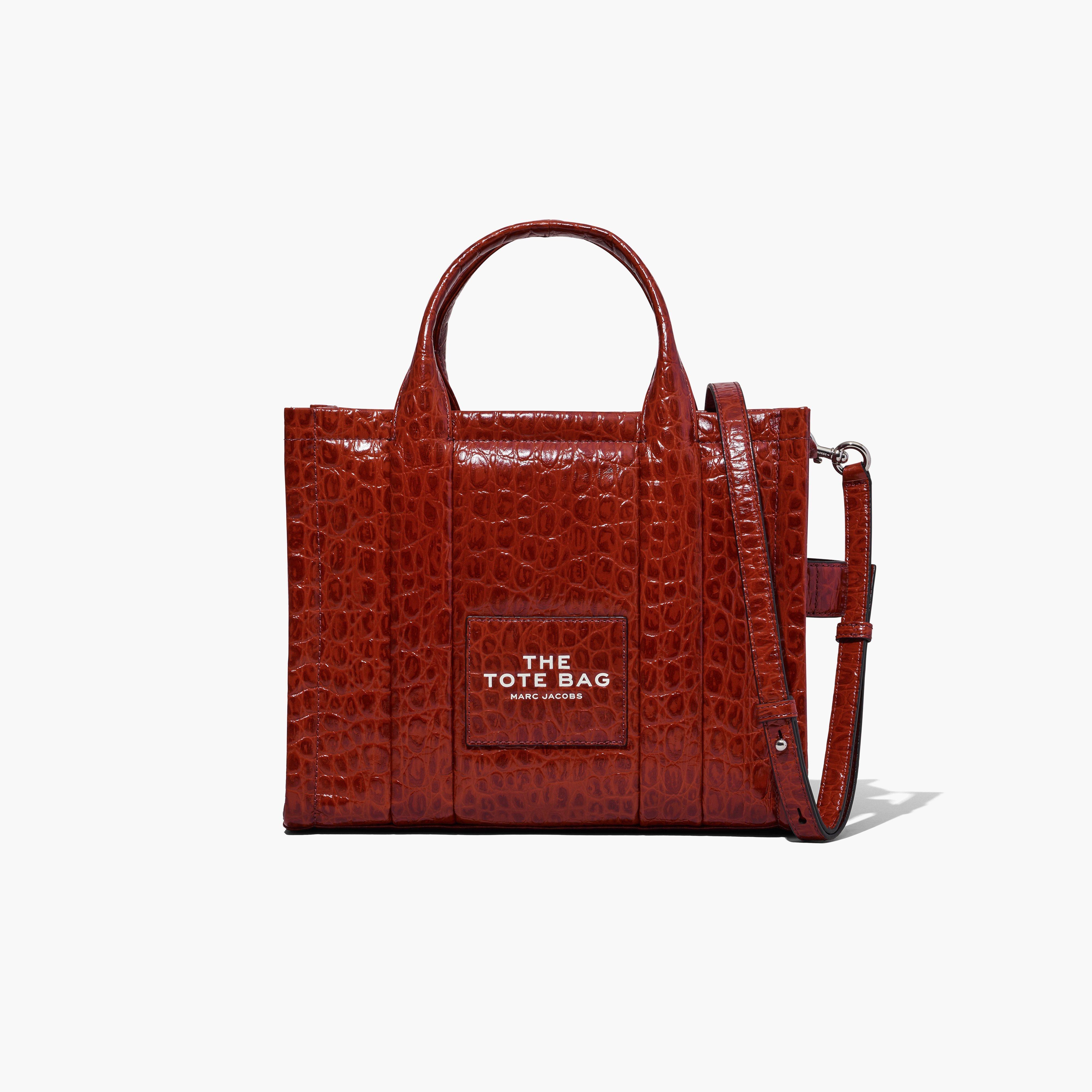 Marc Jacobs The Crocembossed Medium Tote Bag in Red Lyst