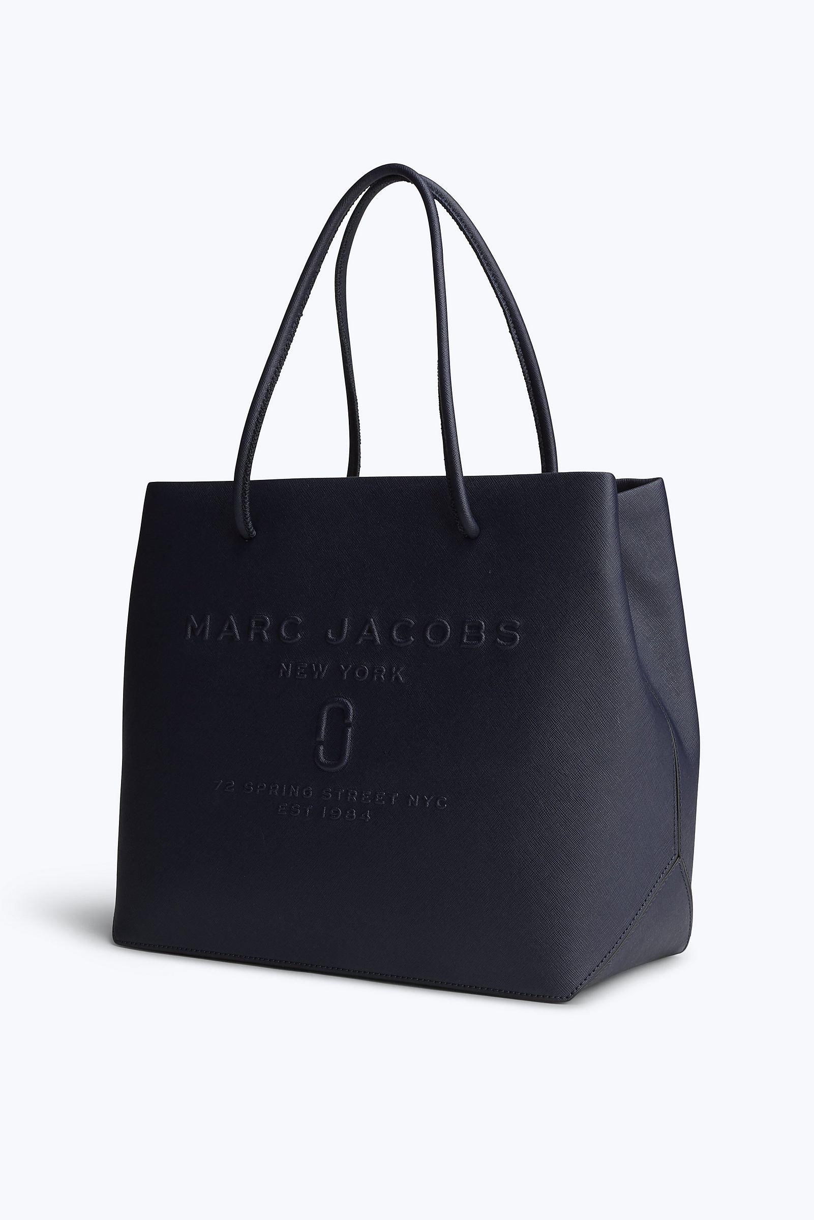 marc jacobs mini leather logo shopper tote