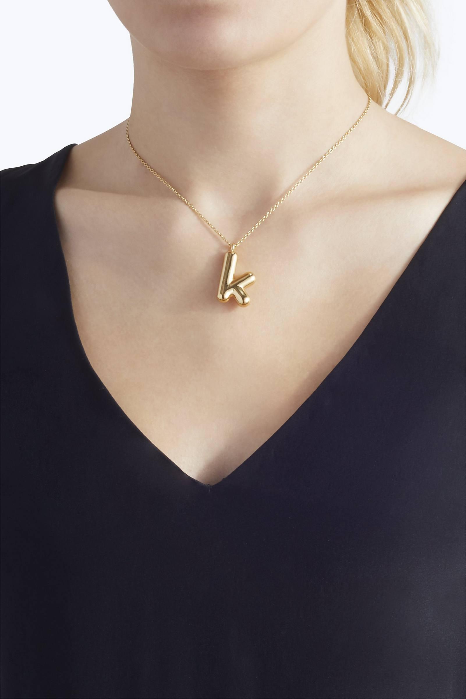 Marc Jacobs Bubbly K Pendant Necklace 