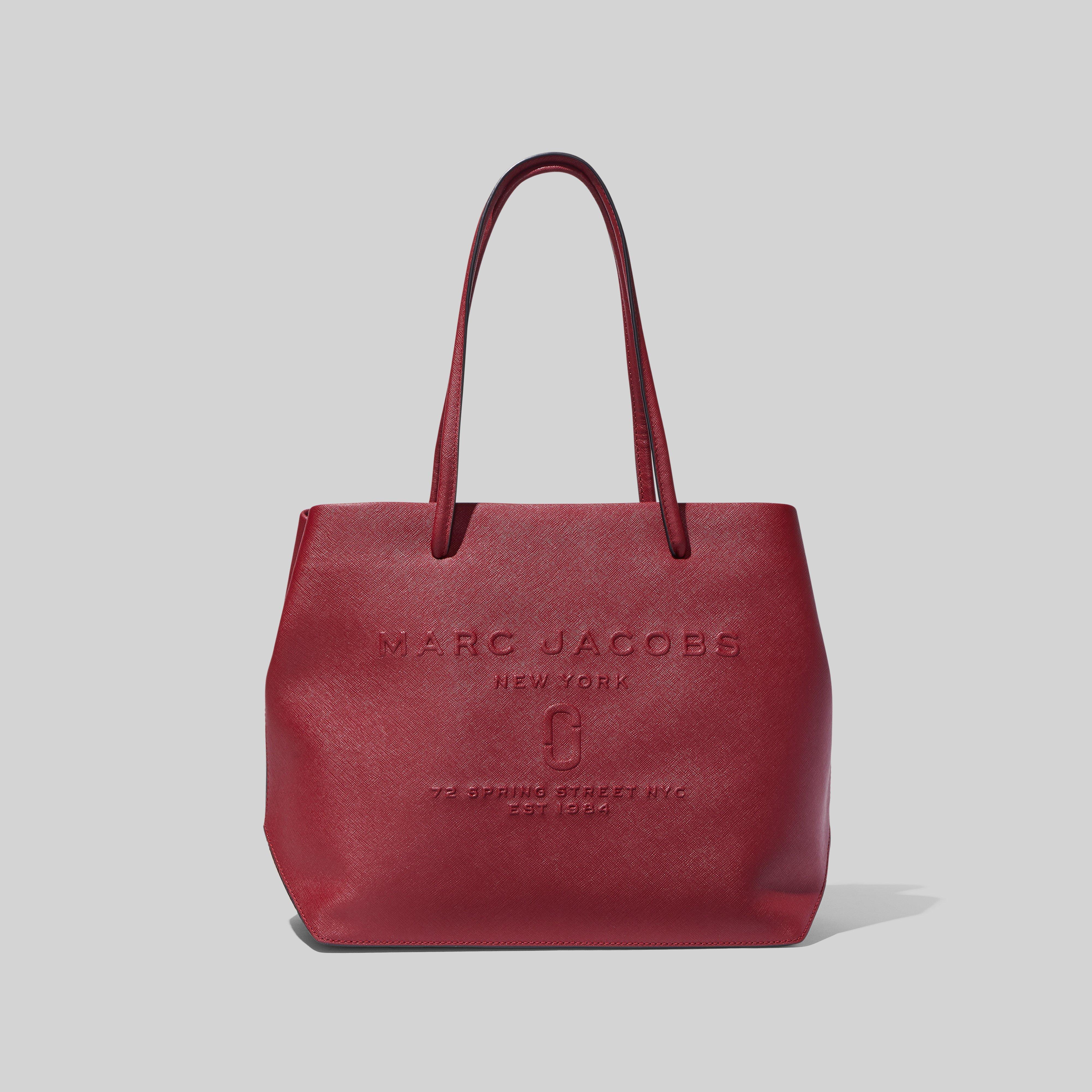 Marc Jacobs Leather Logo Shopper East-west Tote Bag in Red - Lyst