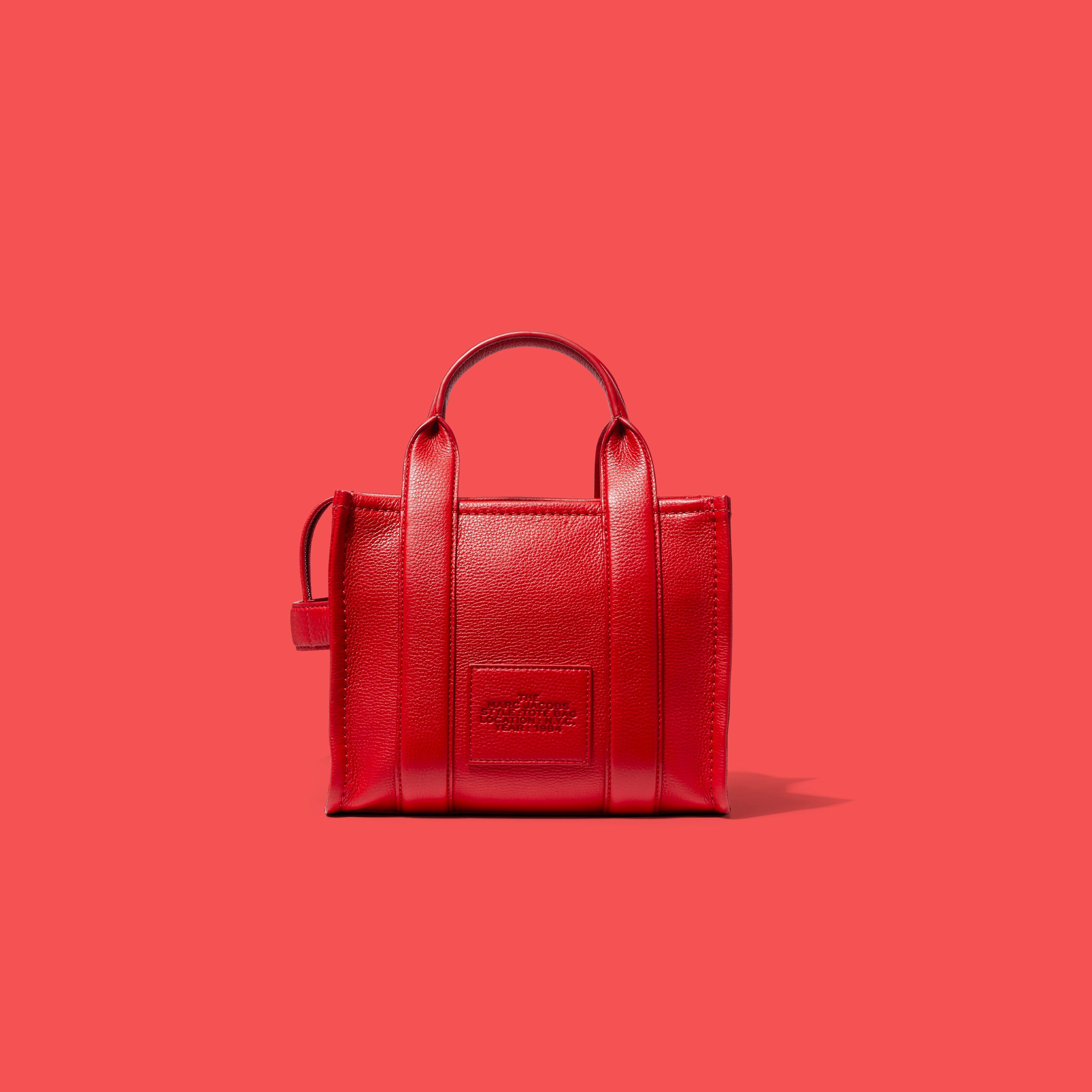 Marc Jacobs The Leather Micro Tote Bag True Red