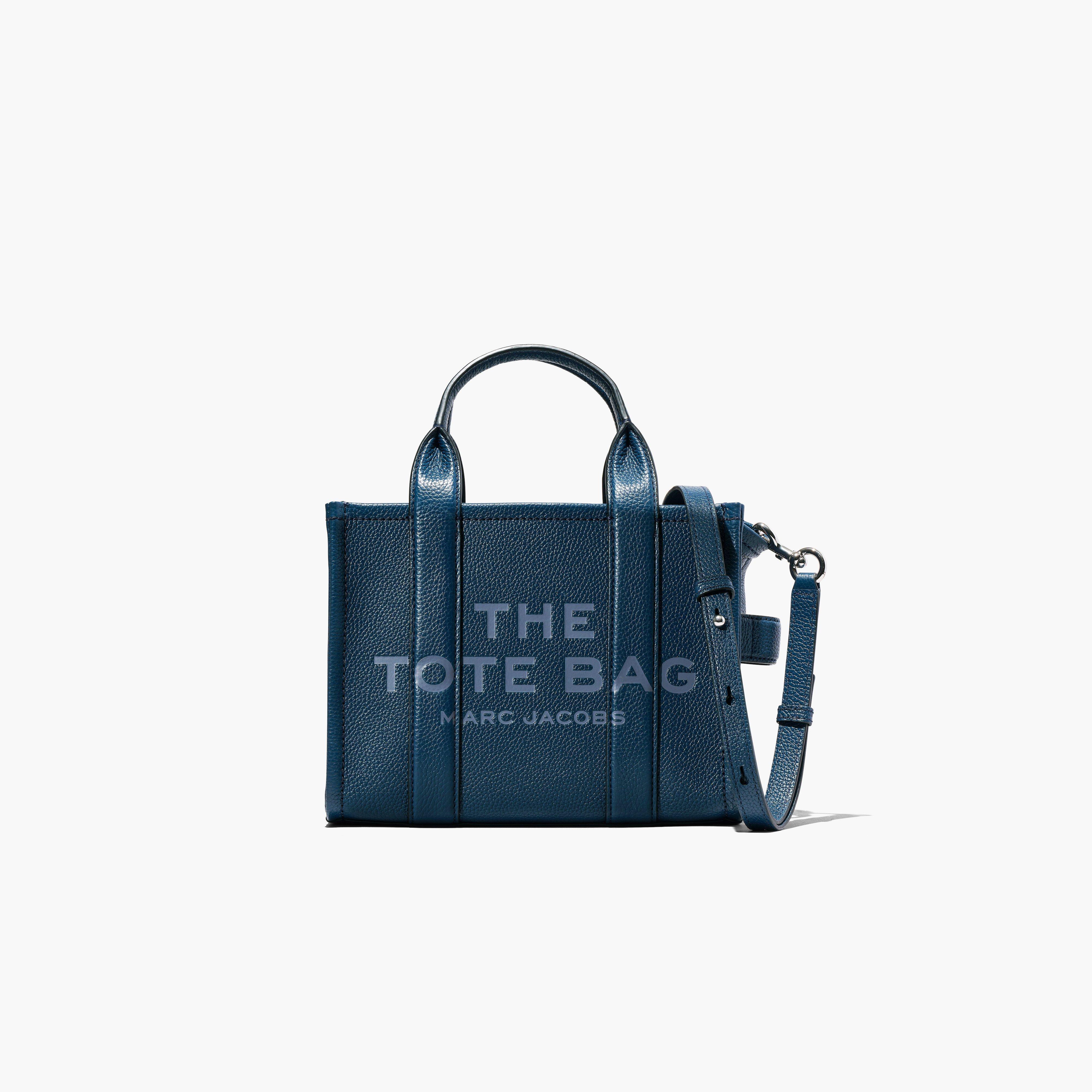 Marc Jacobs The Micro Tote Bag Leather Blue, Mini Bag