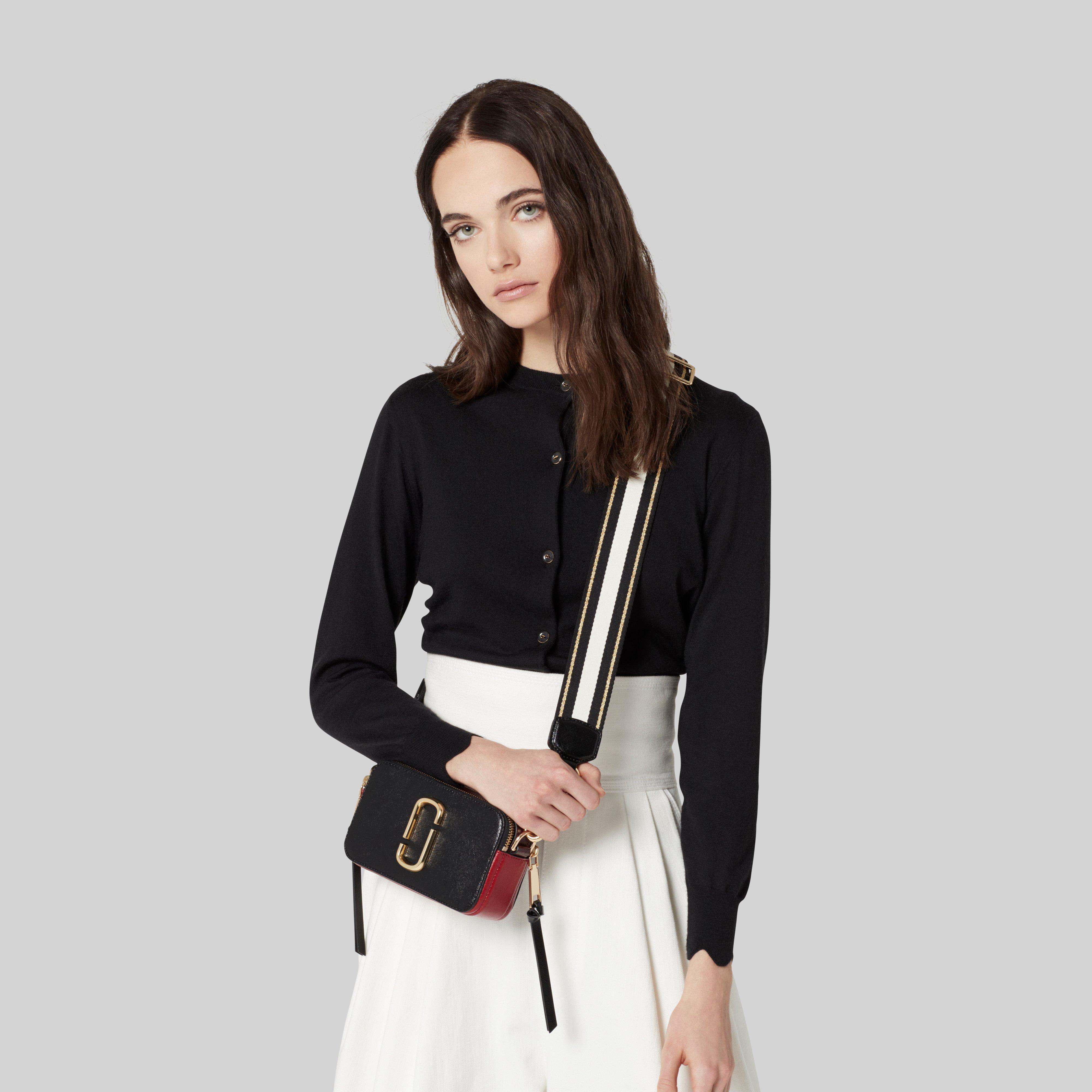 Marc jacobs snapshot bag black red deals