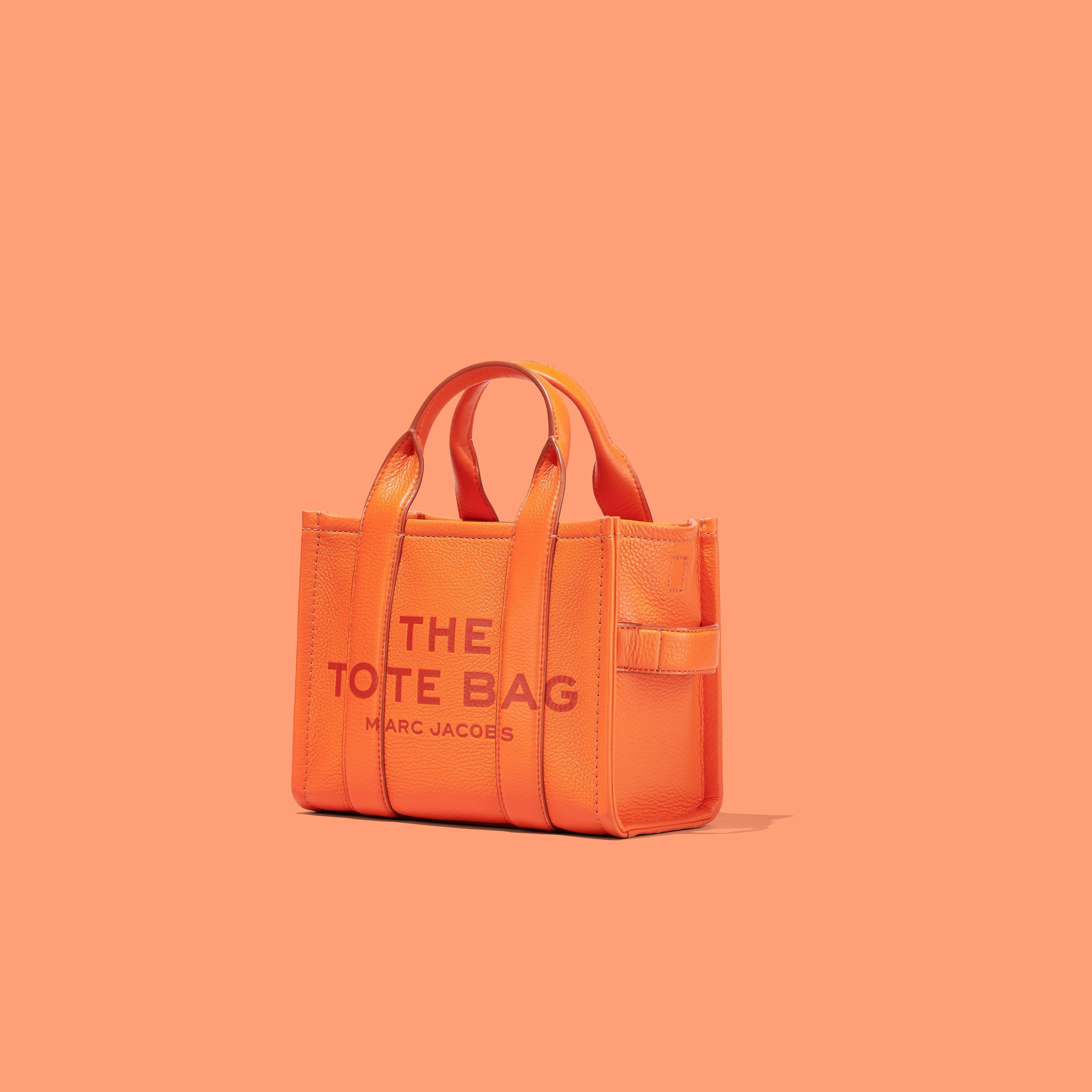 The Mini Leather Tote Bag in Orange - Marc Jacobs