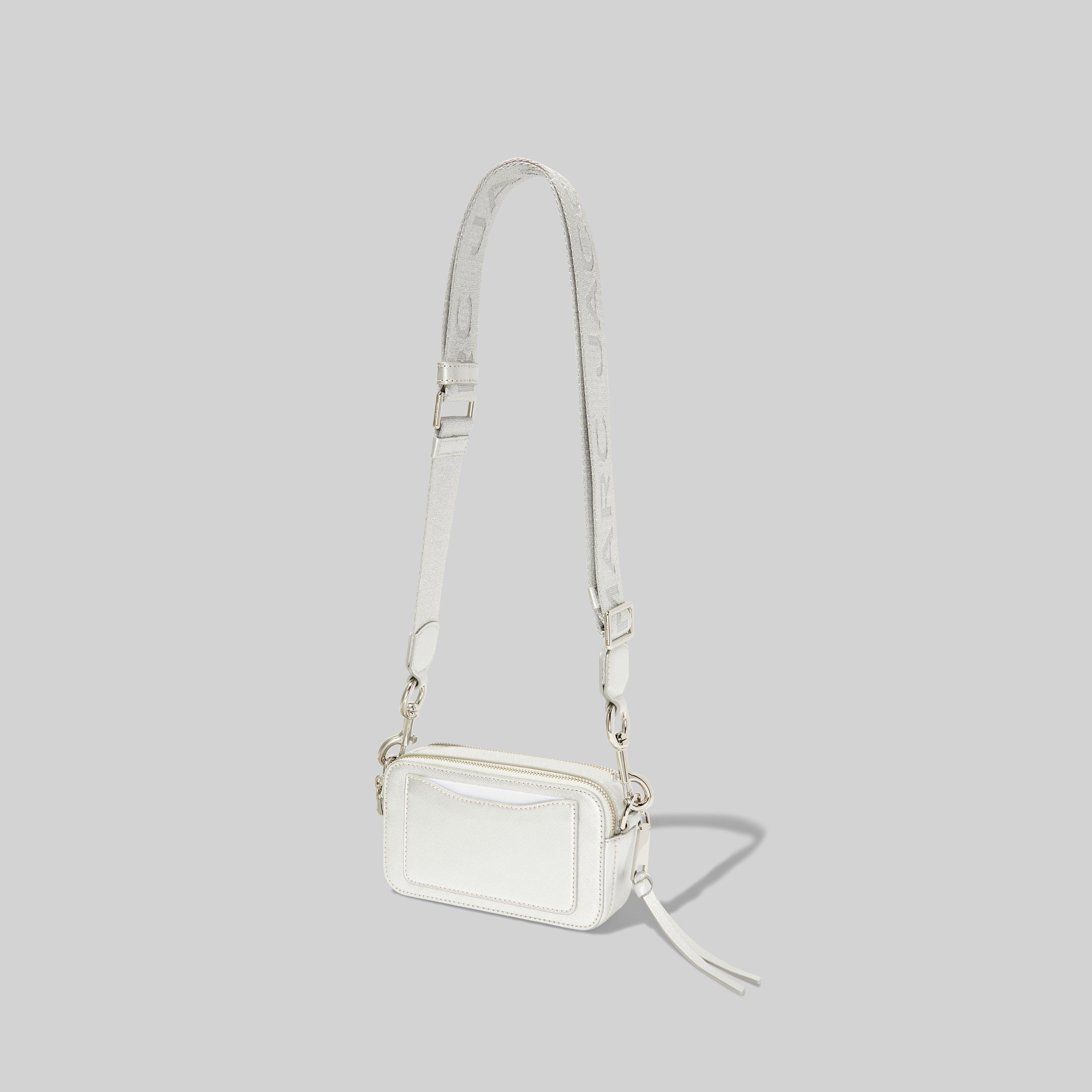 Marc Jacobs Leather Women's The Snapshot Dtm Metallic Bag In Silver