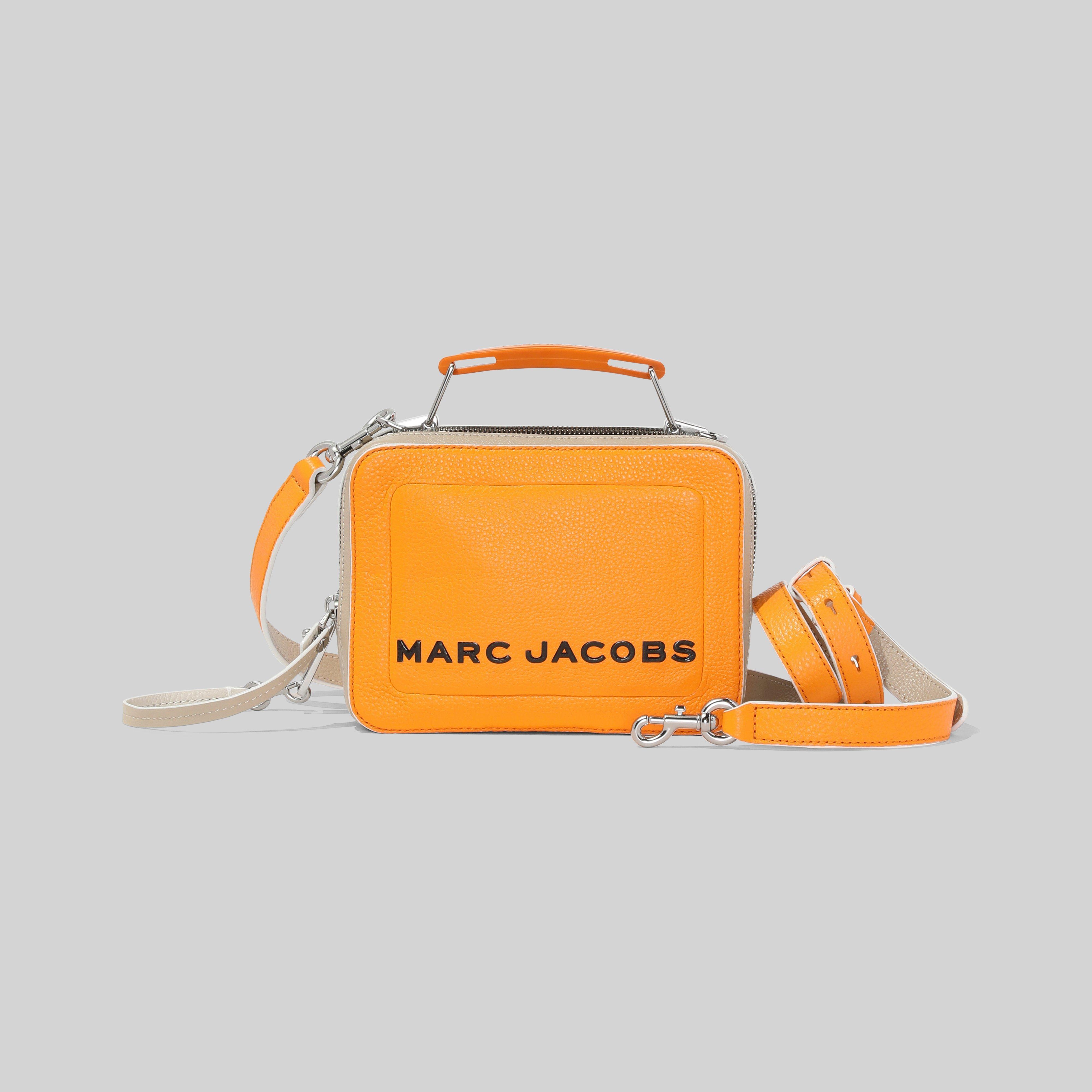 Marc Jacobs The Colorblock Textured Mini Box Bag in Orange | Lyst