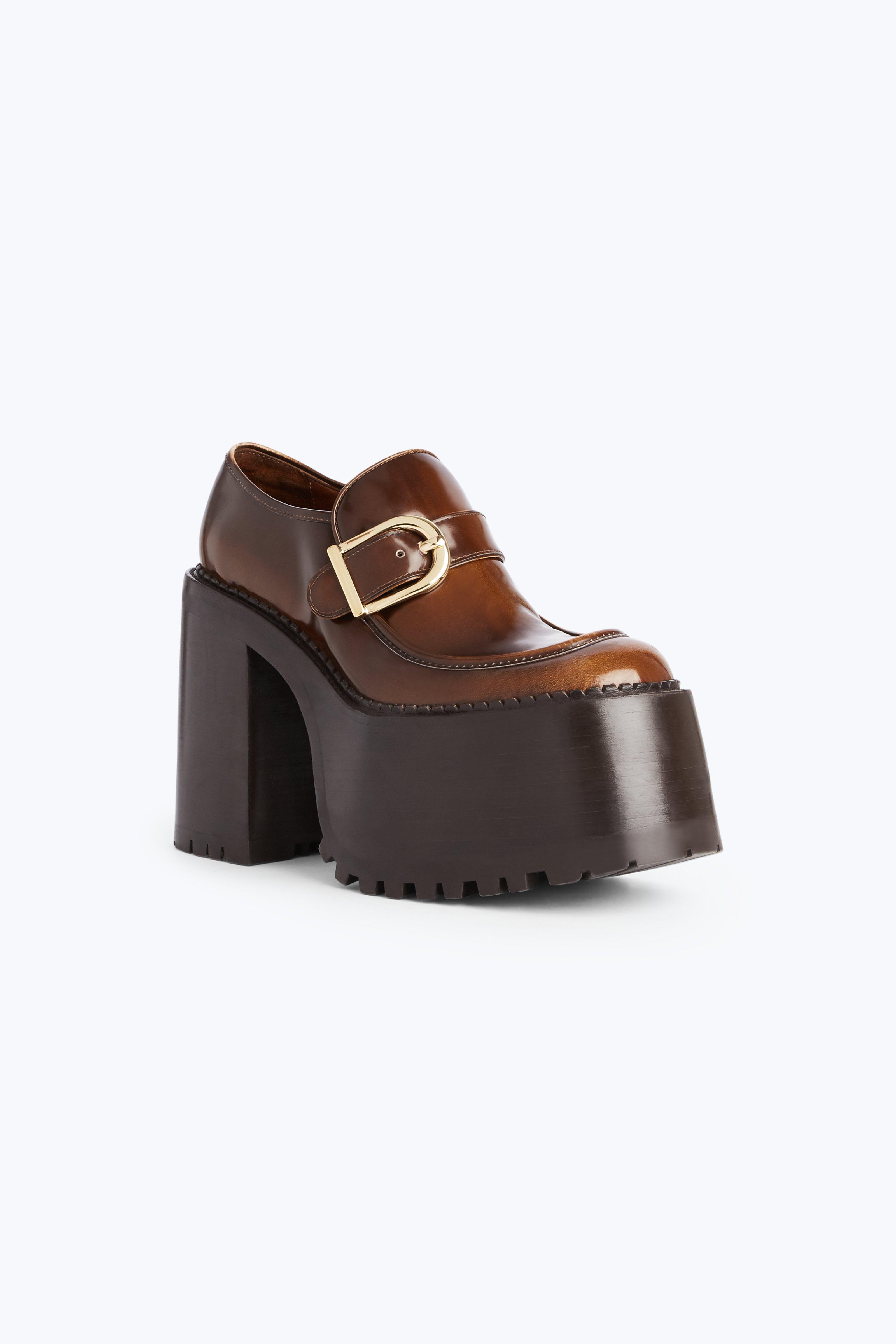 Marc Jacobs Ruth Platform Buckle Loafer in Brown | Lyst