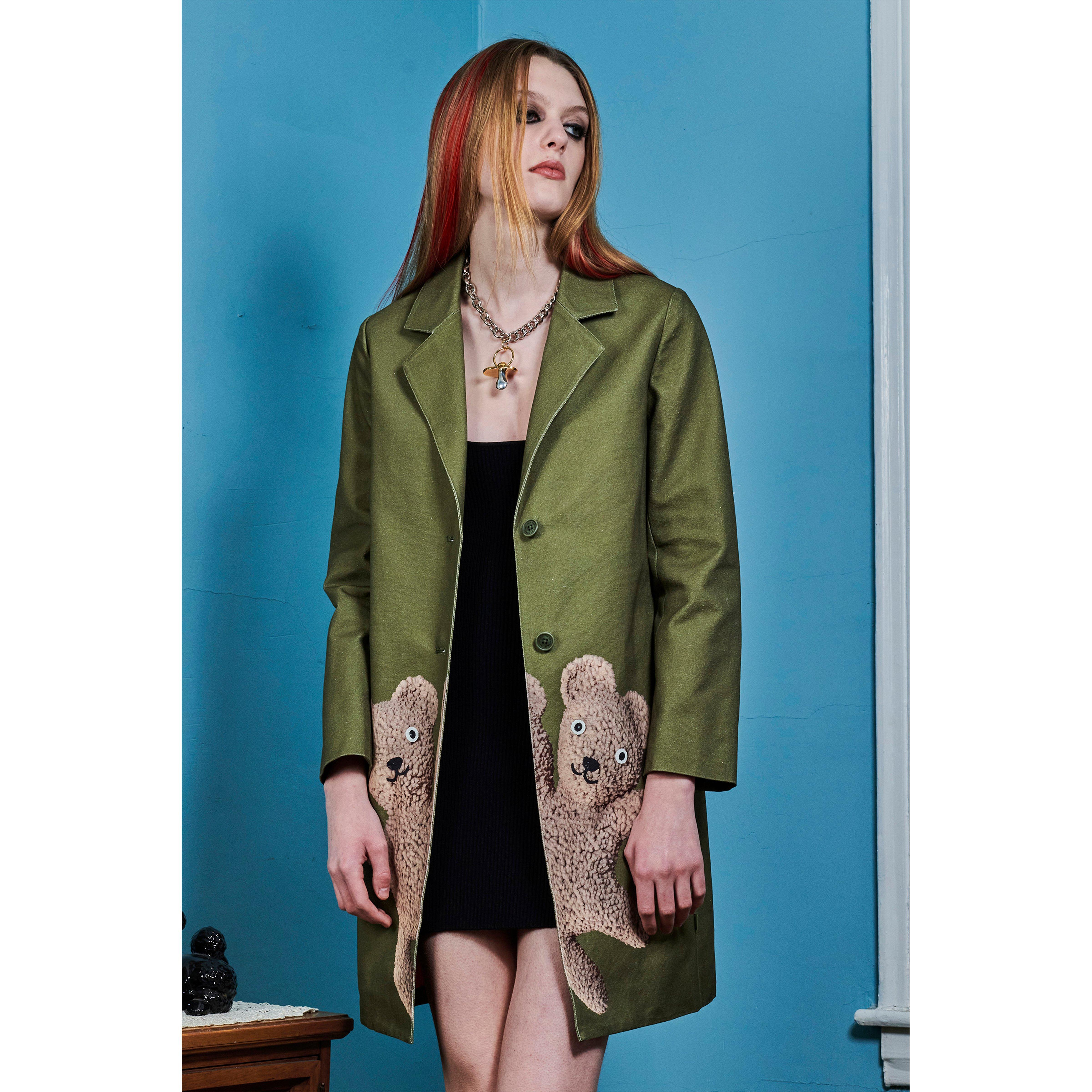 Marc Jacobs Teddy Coat in Green | Lyst
