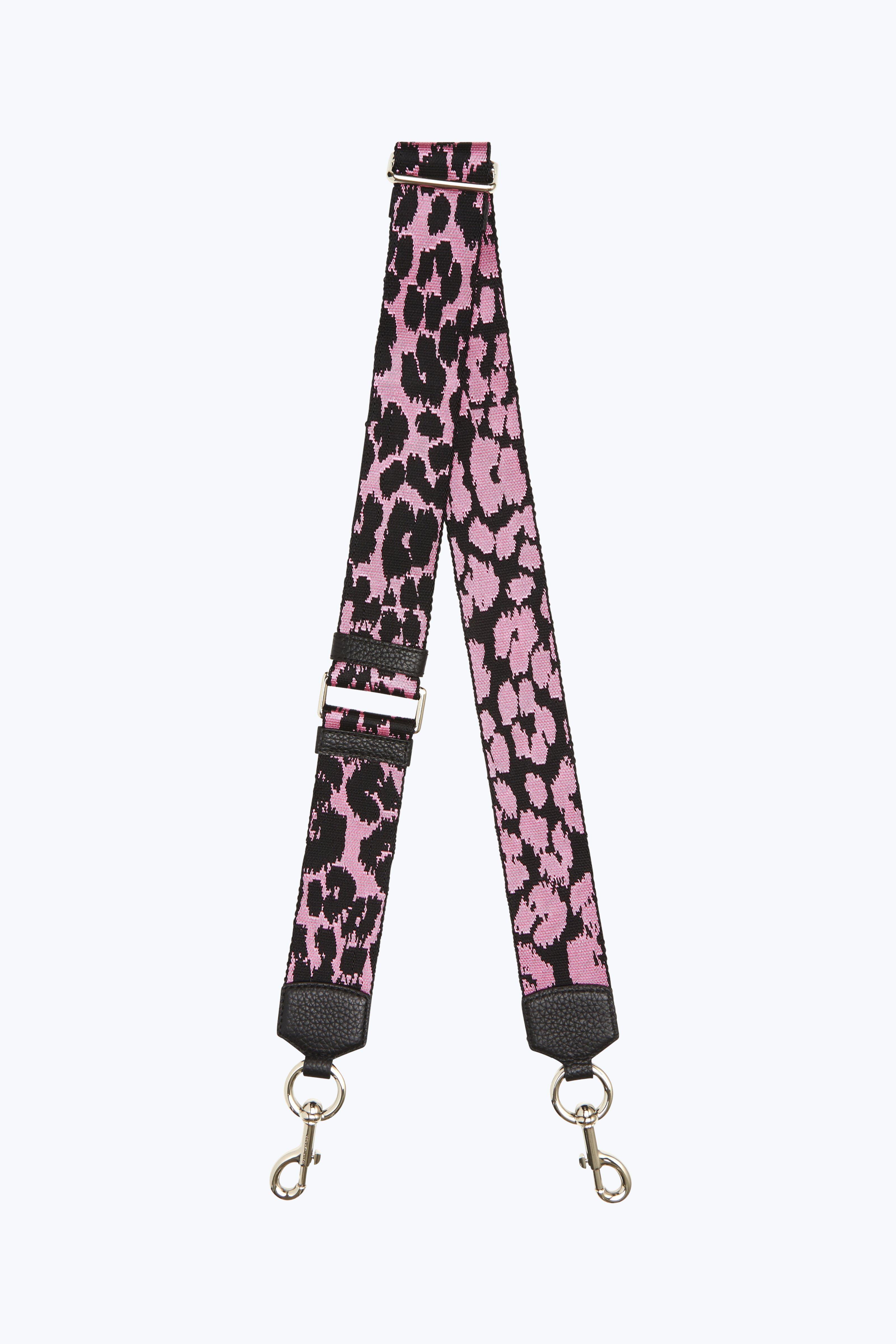 MARC JACOBS Snapshot leather shoulder bag pink leopard 10.5×18.5×6cm