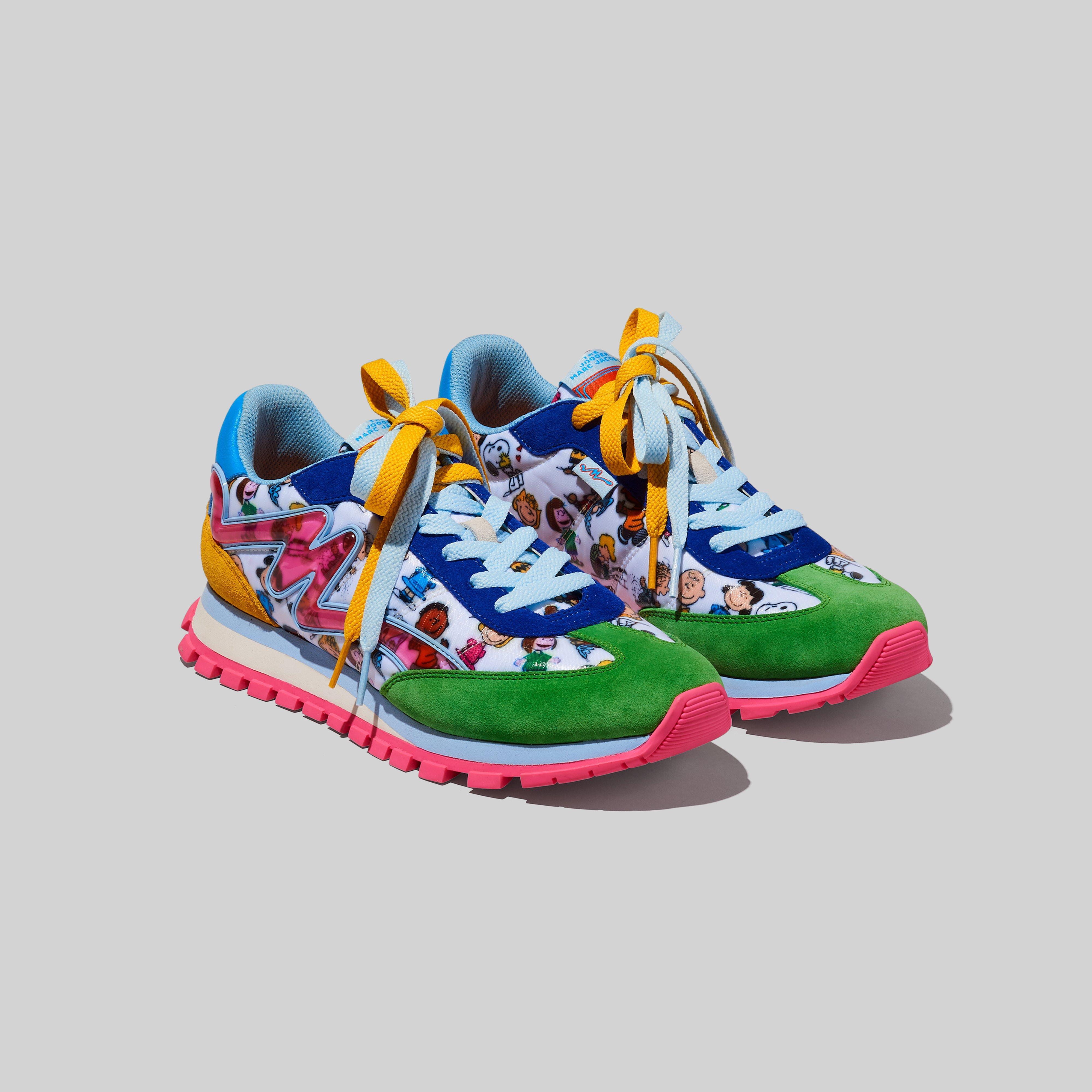 Marc Jacobs Leather Peanuts X The Comics Jogger Sneakers in White - Lyst