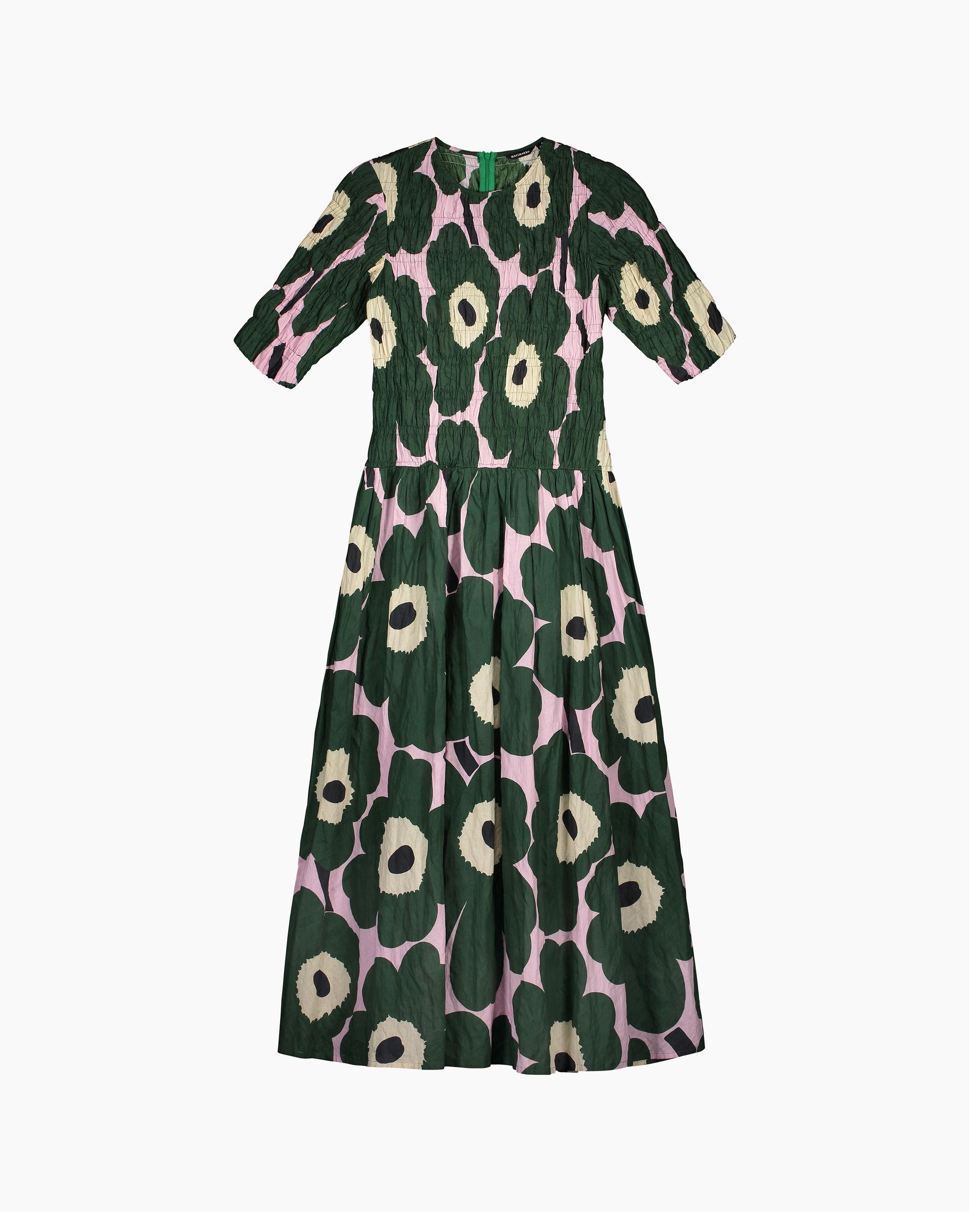 Marimekko Cotton 40 Leima Unikko Dress In Pink Dark Green Black Green Lyst Marimekko Cotton 40 Leima Unikko Dress In Pink Dark Green Black Green Lyst
