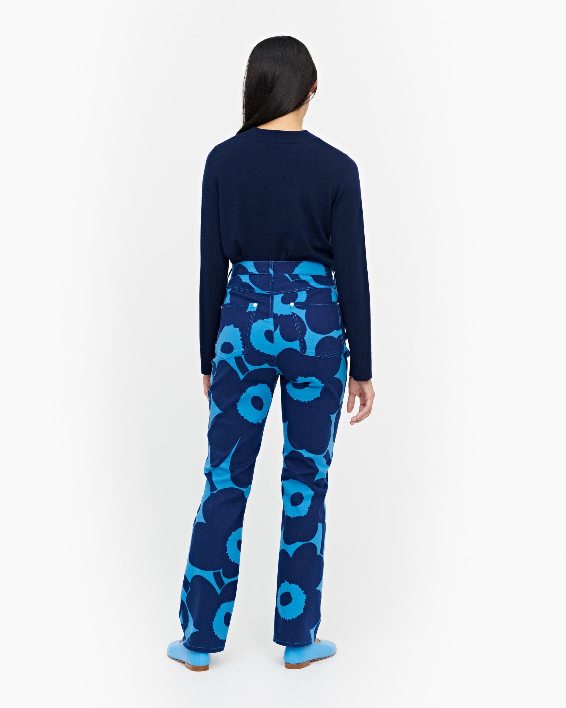Marimekko Cotton 40% Final Sale Humina Unikko Pants in Blue, Dark Blue  (Blue) | Lyst