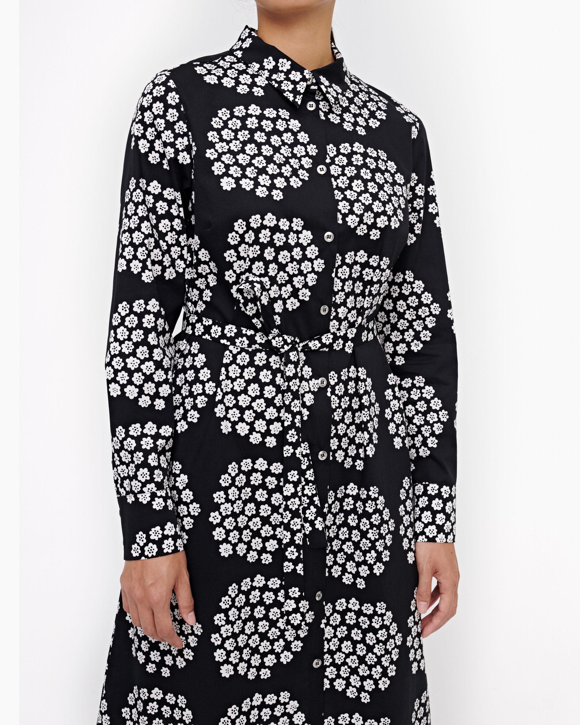 Marimekko Cotton 40 Final Sale Ylvas Puketti Dress In Black White Black Lyst