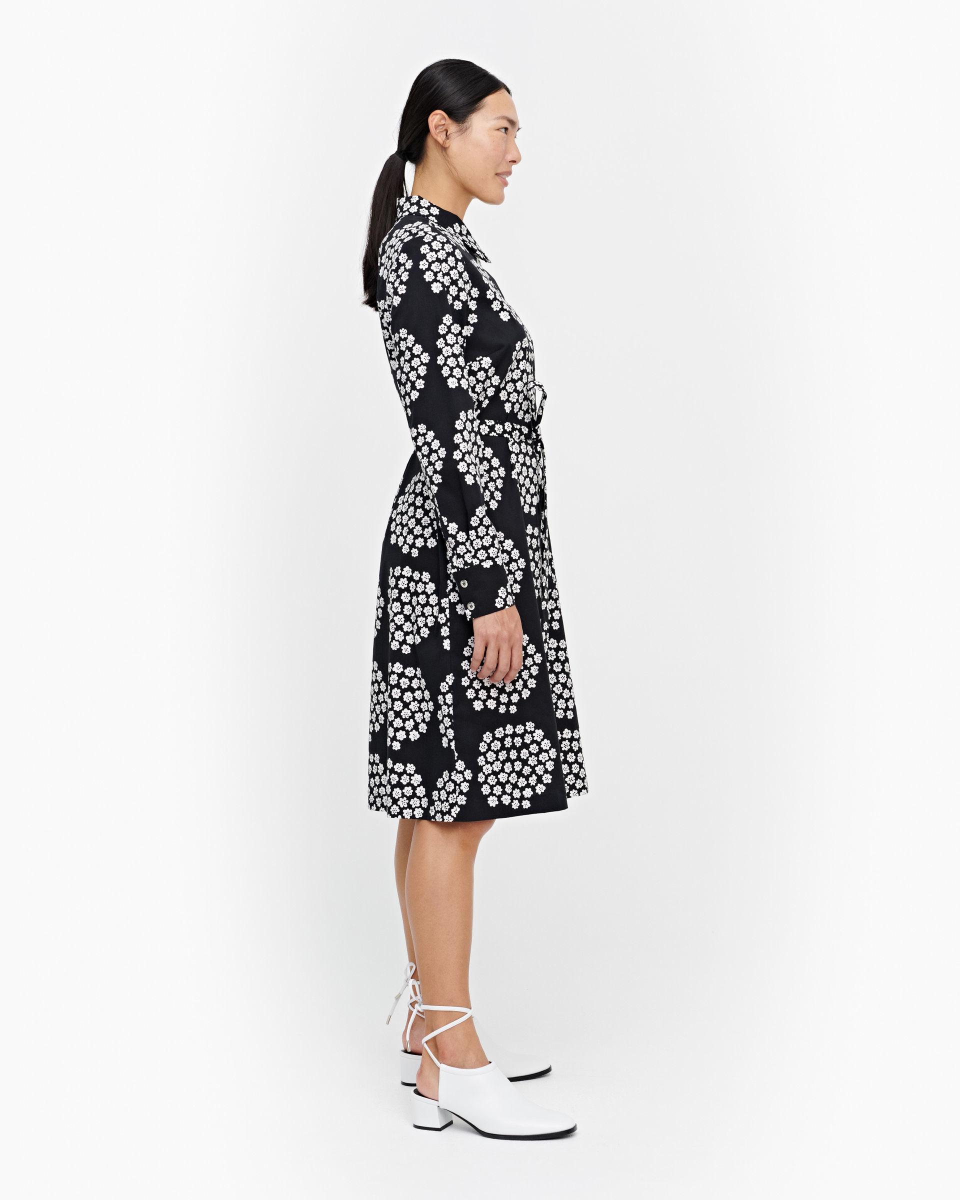 Marimekko Cotton 40 Final Sale Ylvas Puketti Dress In Black White Black Lyst
