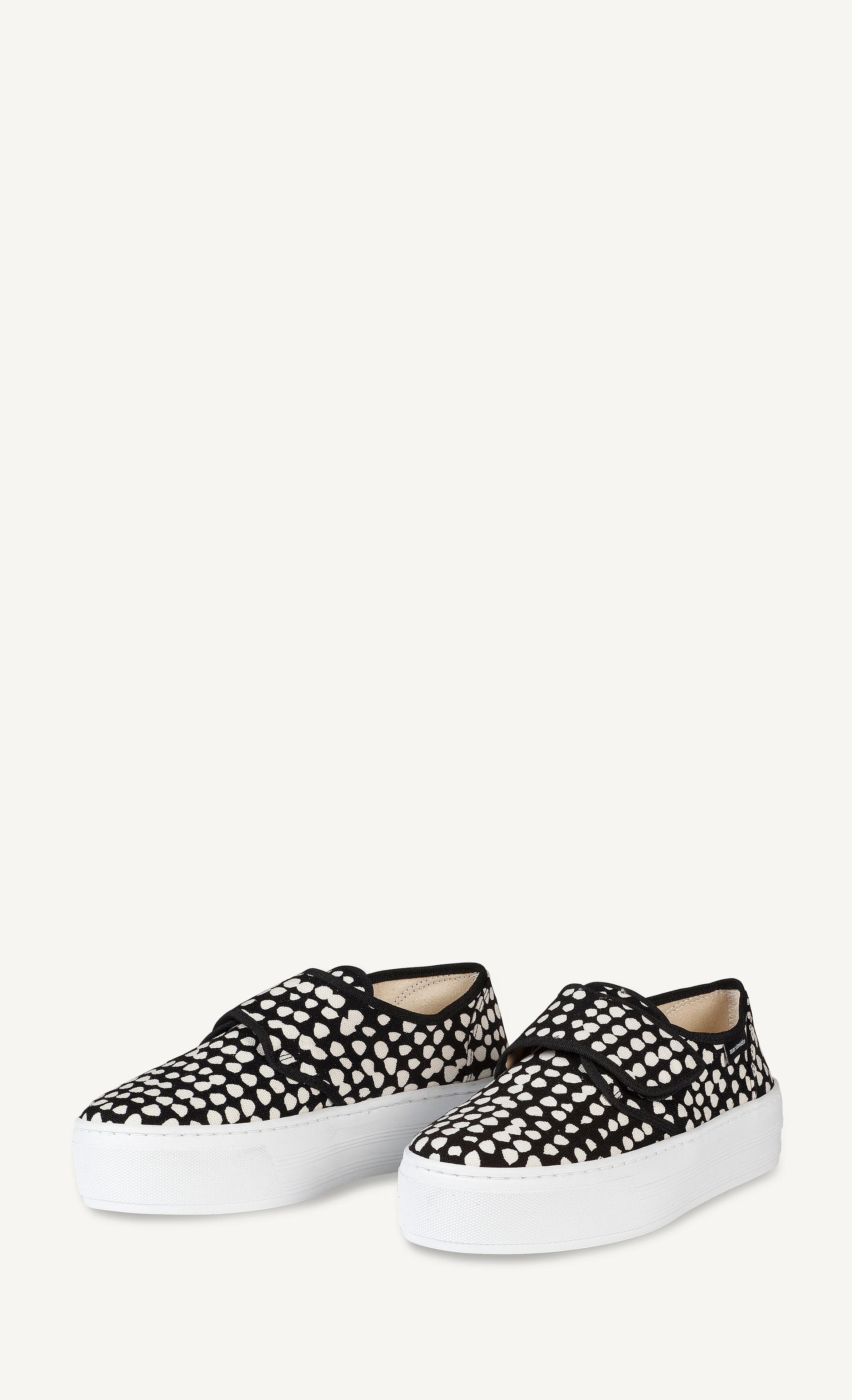 Marimekko Unikko Marka Black White Platform Canvas Sneakers Women's ...