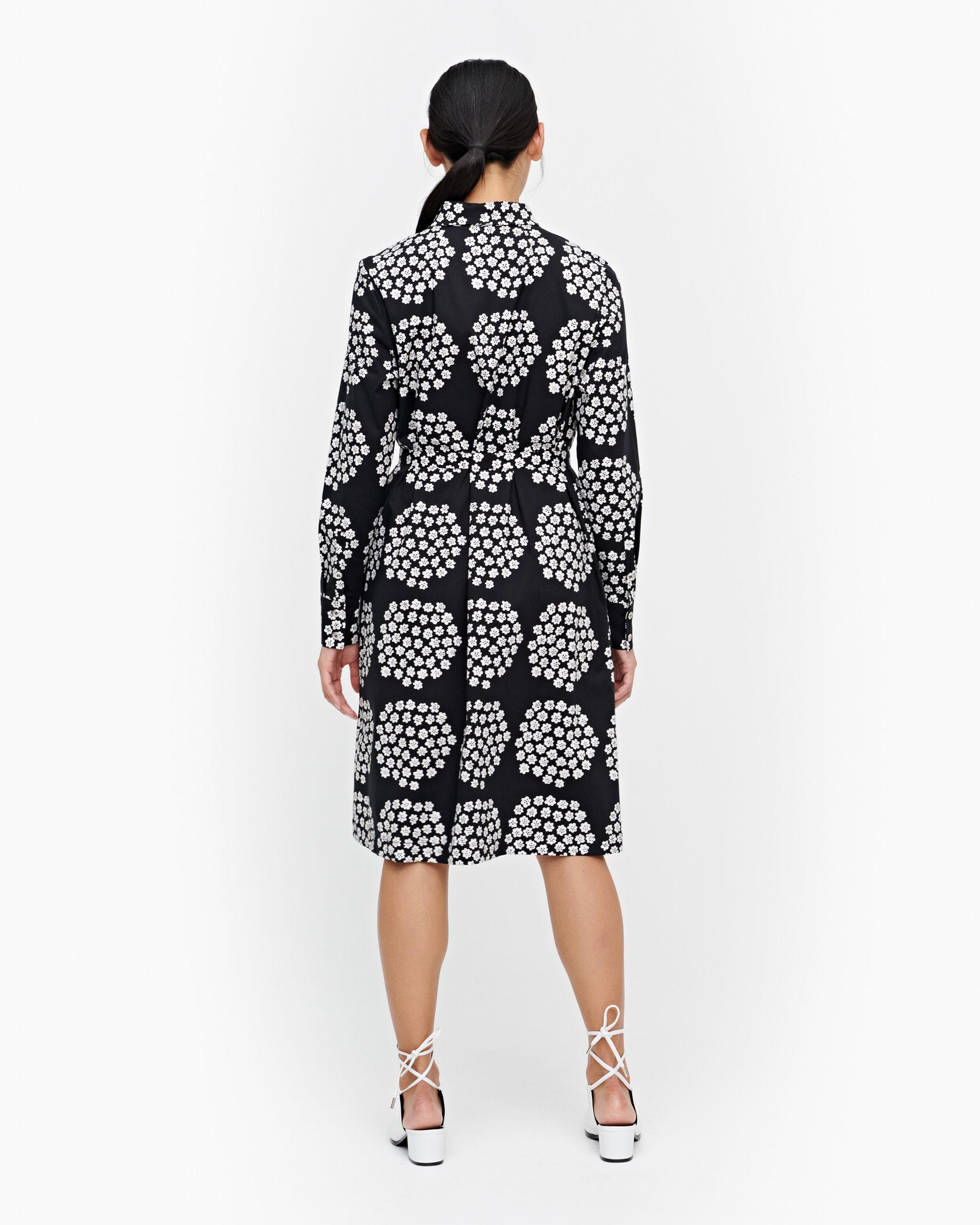 Marimekko Cotton 40 Final Sale Ylvas Puketti Dress In Black White Black Lyst