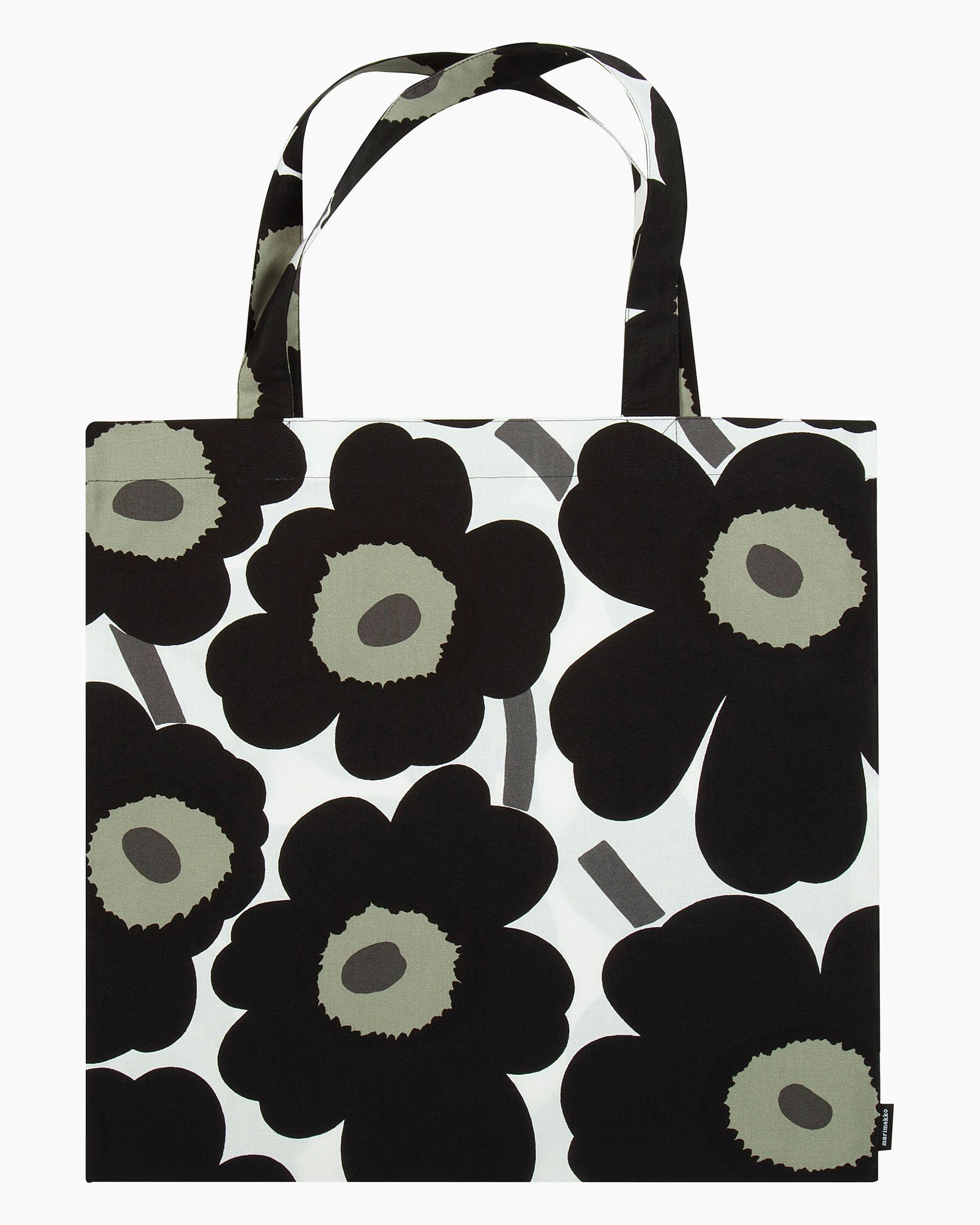 Marimekko Pieni Unikko Cotton Tote Bag in White, Black ...