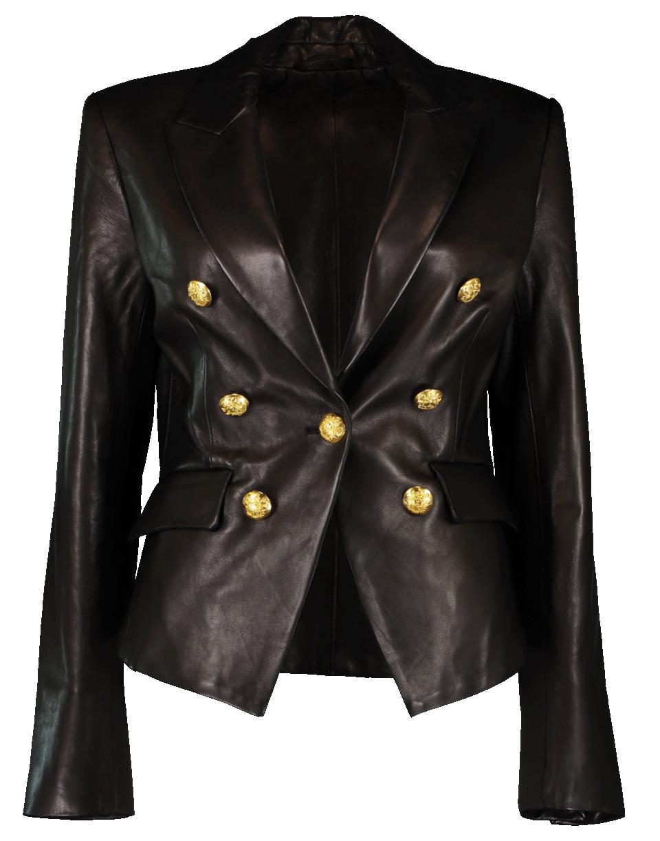 Veronica Beard Leather Cooke Blazer in Black - Save 50% - Lyst