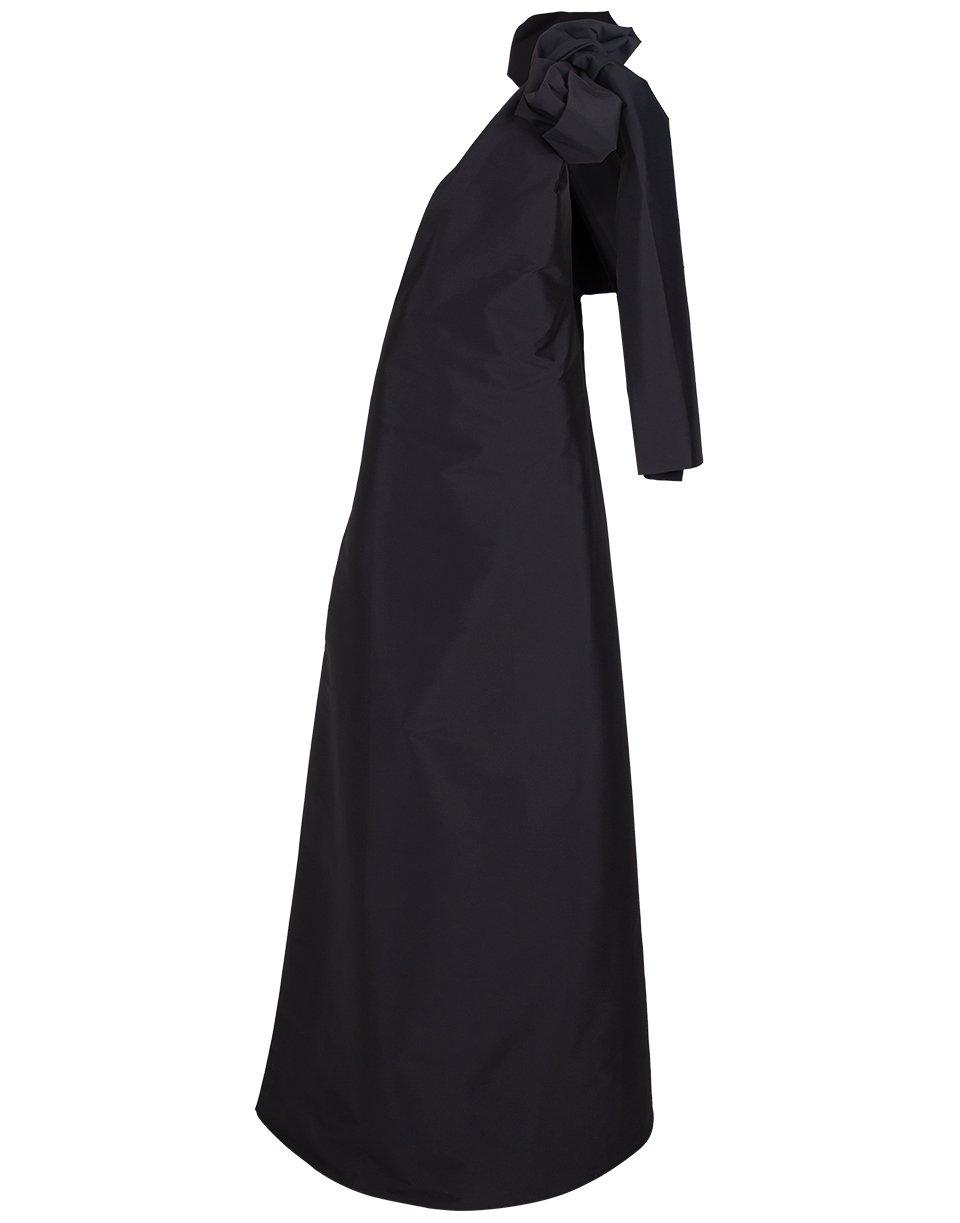 BERNADETTE Synthetic One Shoulder Taffeta Winnie Bow Dress in Black - Lyst