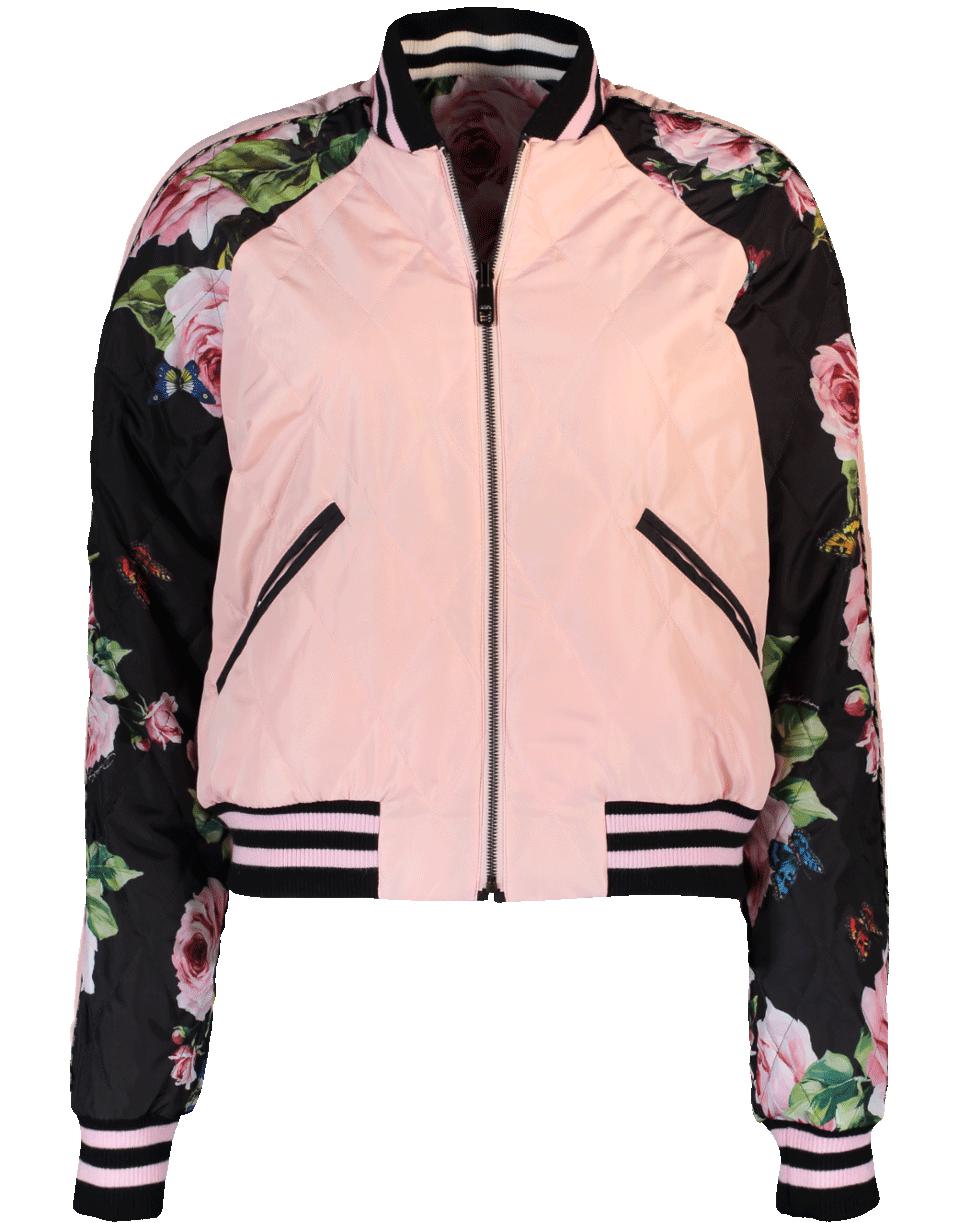 Download Dolce & Gabbana Floral And Striped Reversible Bomber ...