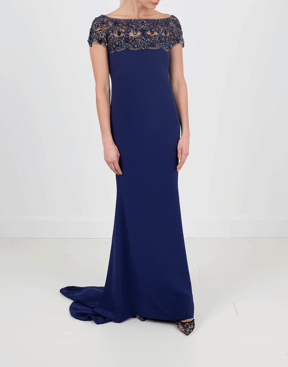 blue marchesa gown