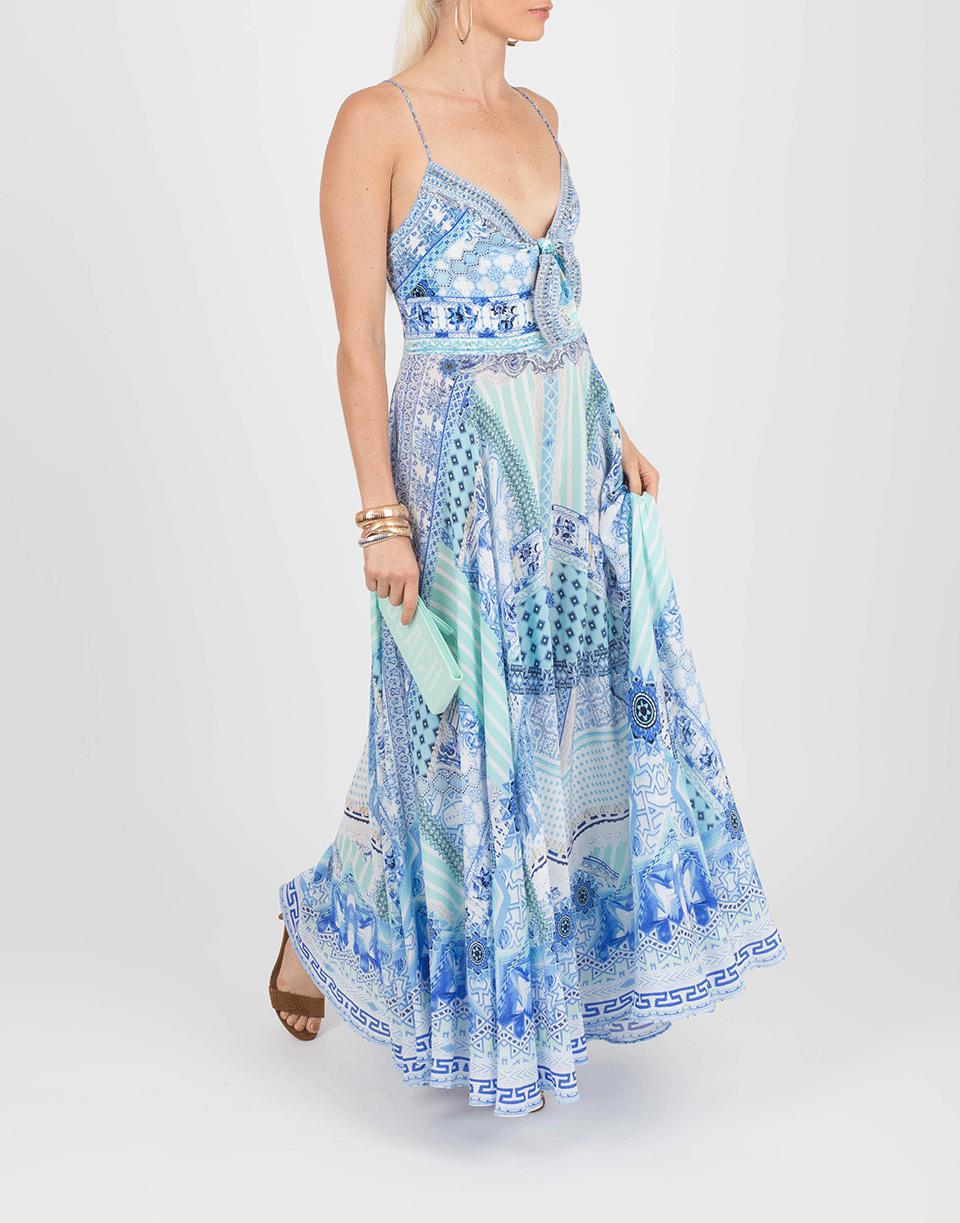 camilla tie front maxi dress