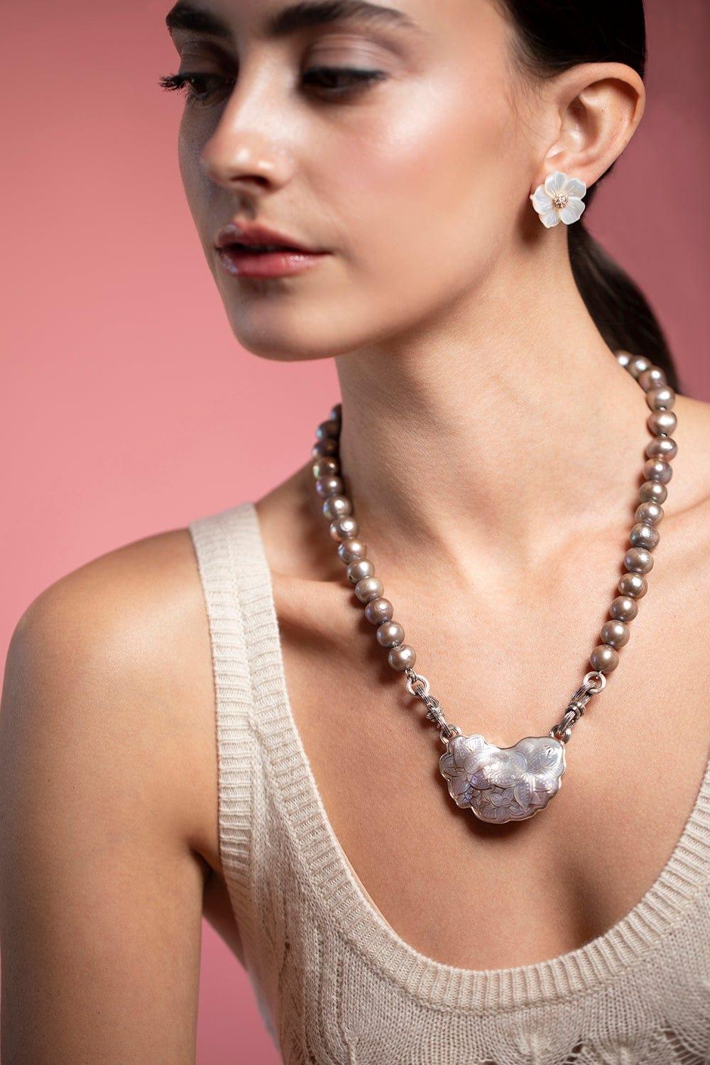 Pearl Flower Earrings 