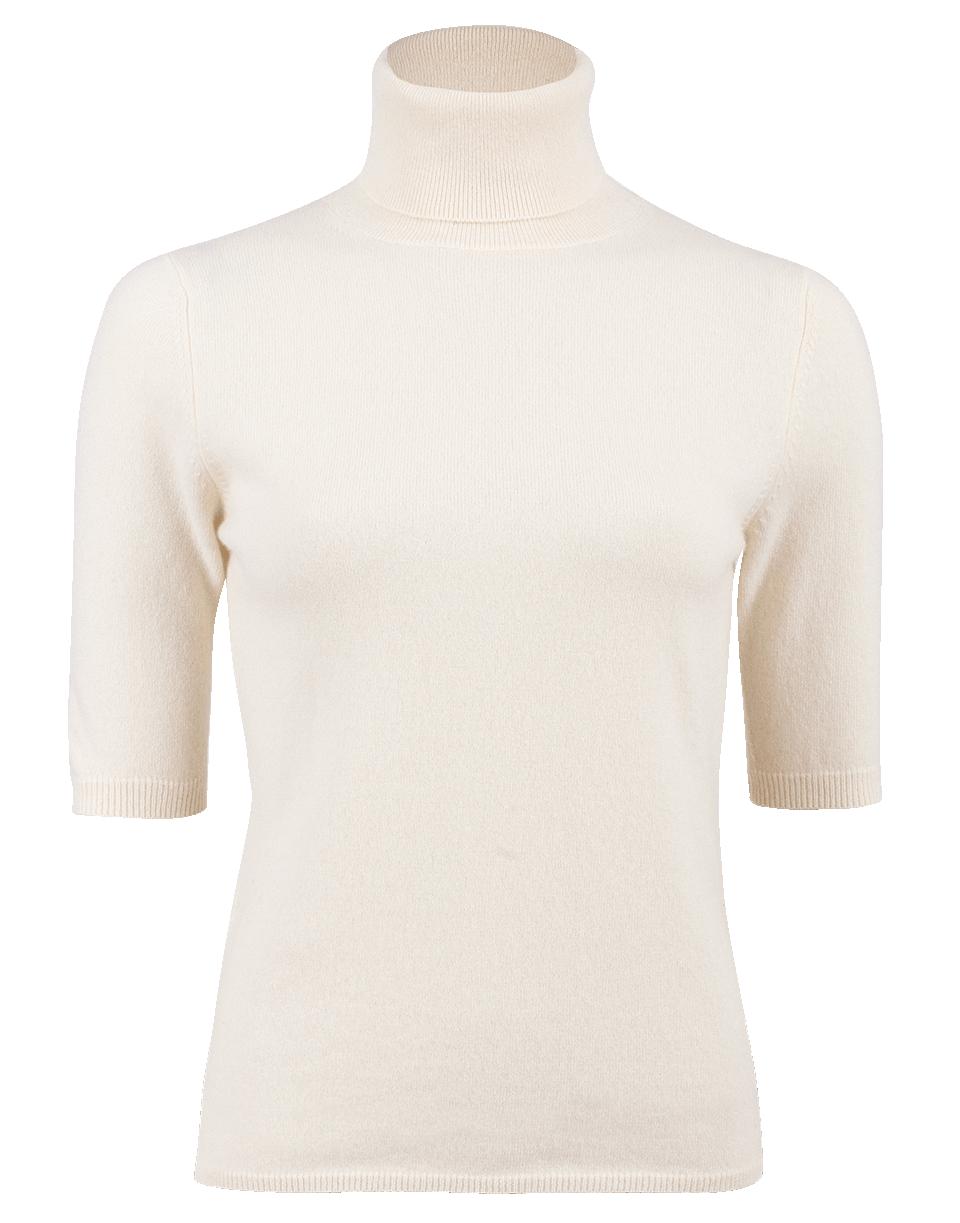 Allude Cashmere Elbow Sleeve Turtleneck Sweater in Ivory (White) - Lyst