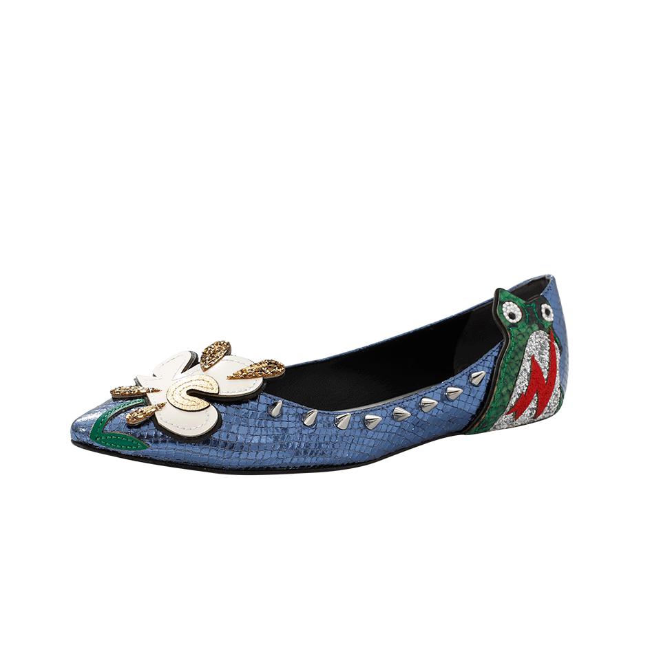 Marc Jacobs Leather Daisy Ballerina in Blue - Lyst