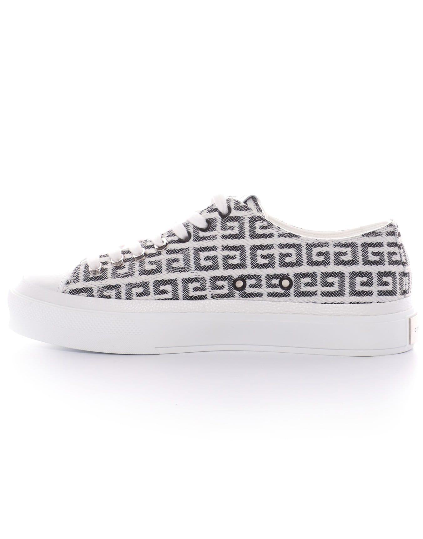 Givenchy Denim Sneakers City In 4g Jacquard in Black (White) - Lyst