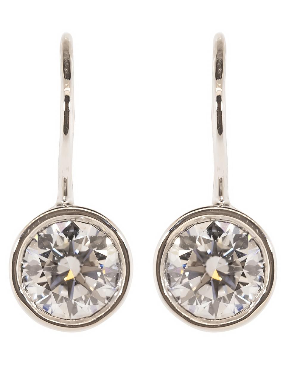 Kwiat White Gold Bezel Set Diamond Drop Earrings in Metallic Lyst