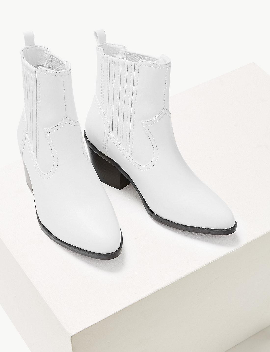 marks and spencer white boots