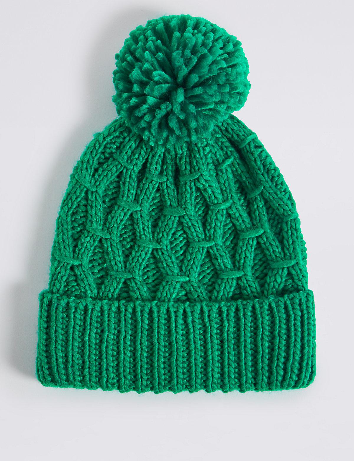 marks and spencer ladies bobble hat