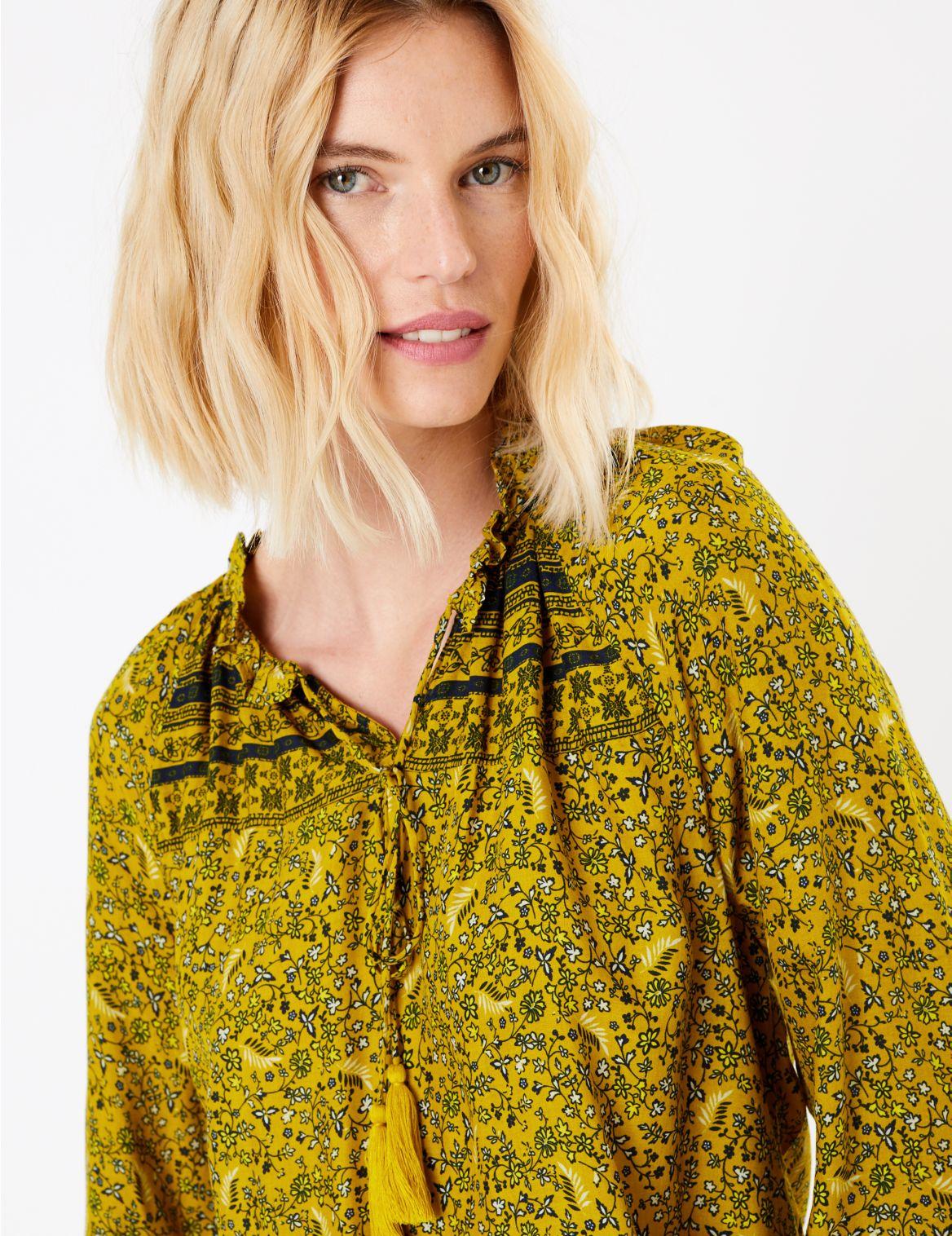 marks and spencer yellow blouse