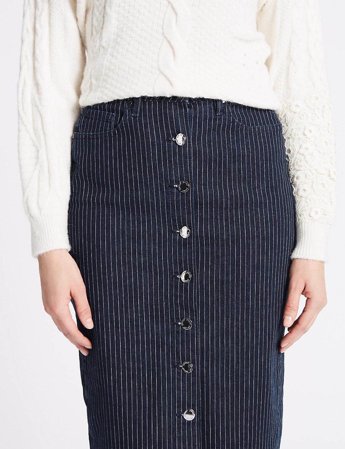 marks spencer denim skirt