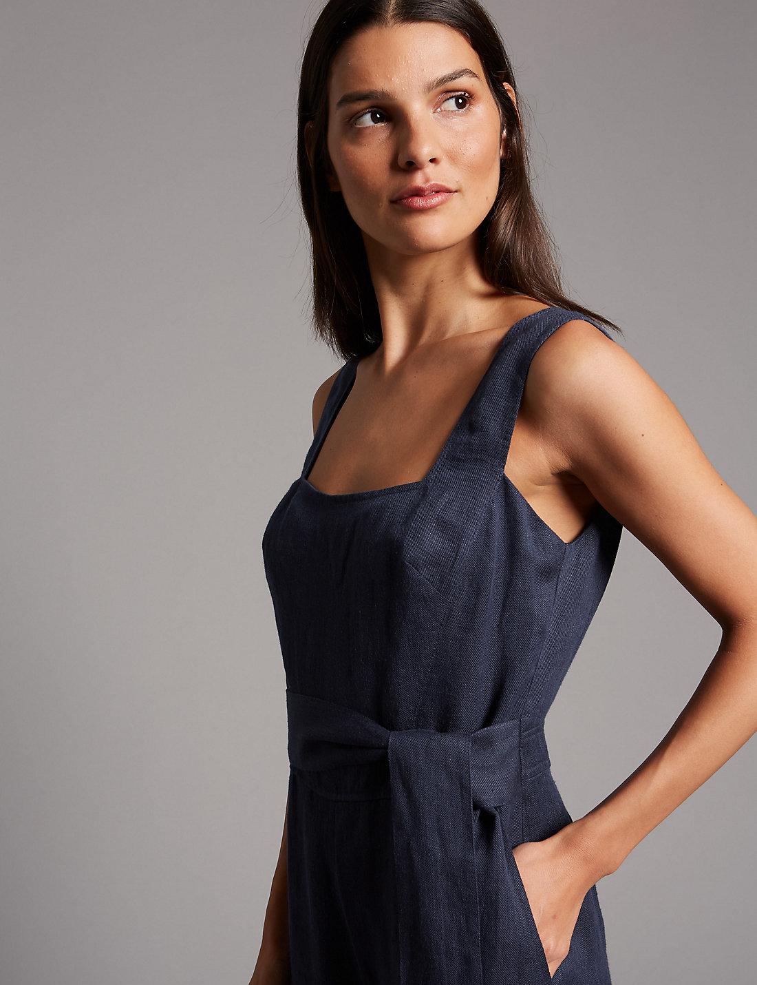 marks and spencer linen jumpsuit