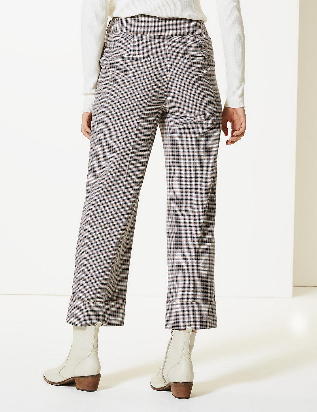Wide Leg Ankle Grazer Trousers Hotsell 