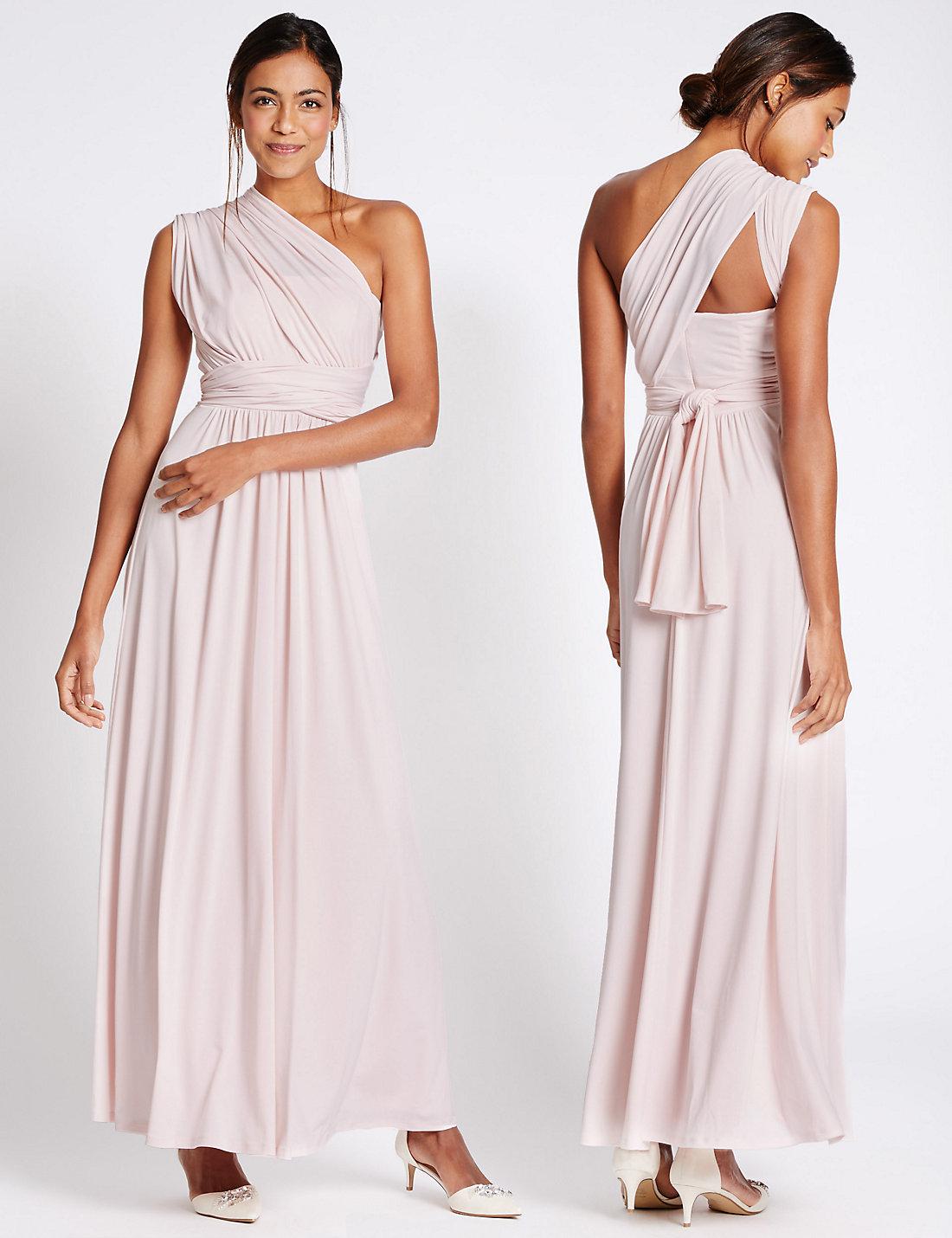 blush pink multiway maxi dress