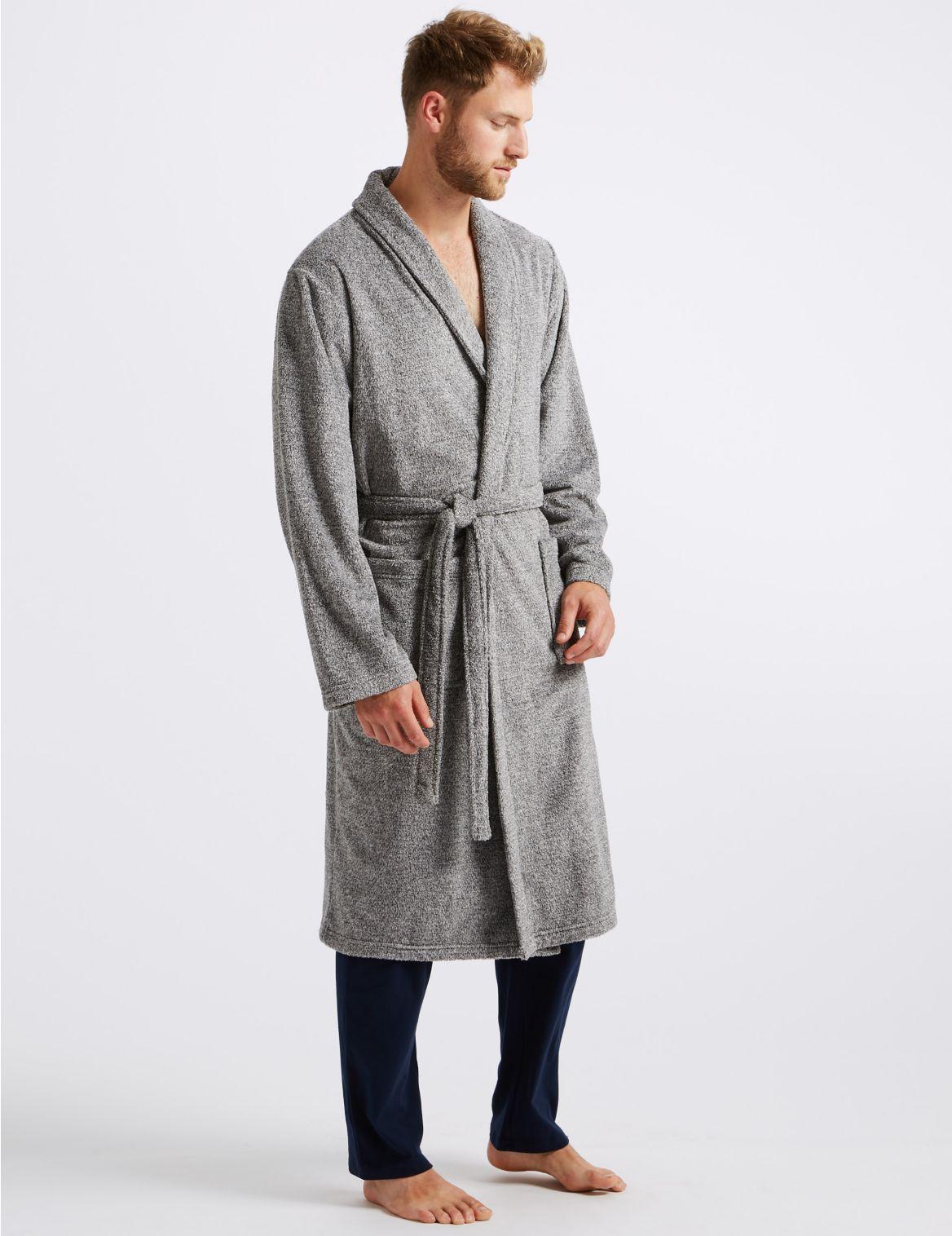 super soft grey dressing gown