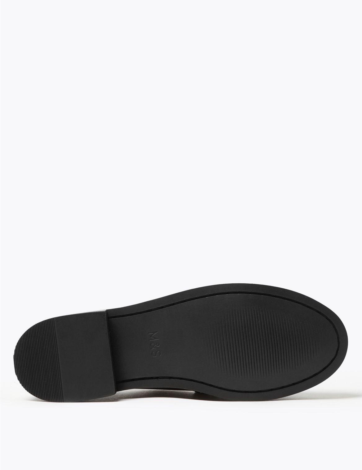 Marks & Spencer Leather Penny Loafers in Black - Lyst