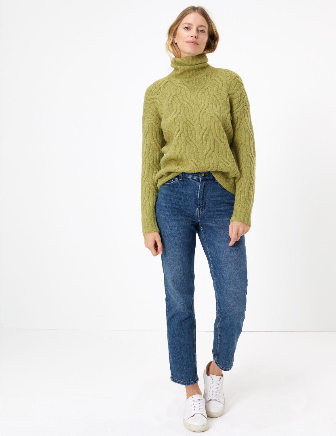 high rise ankle grazer jeans