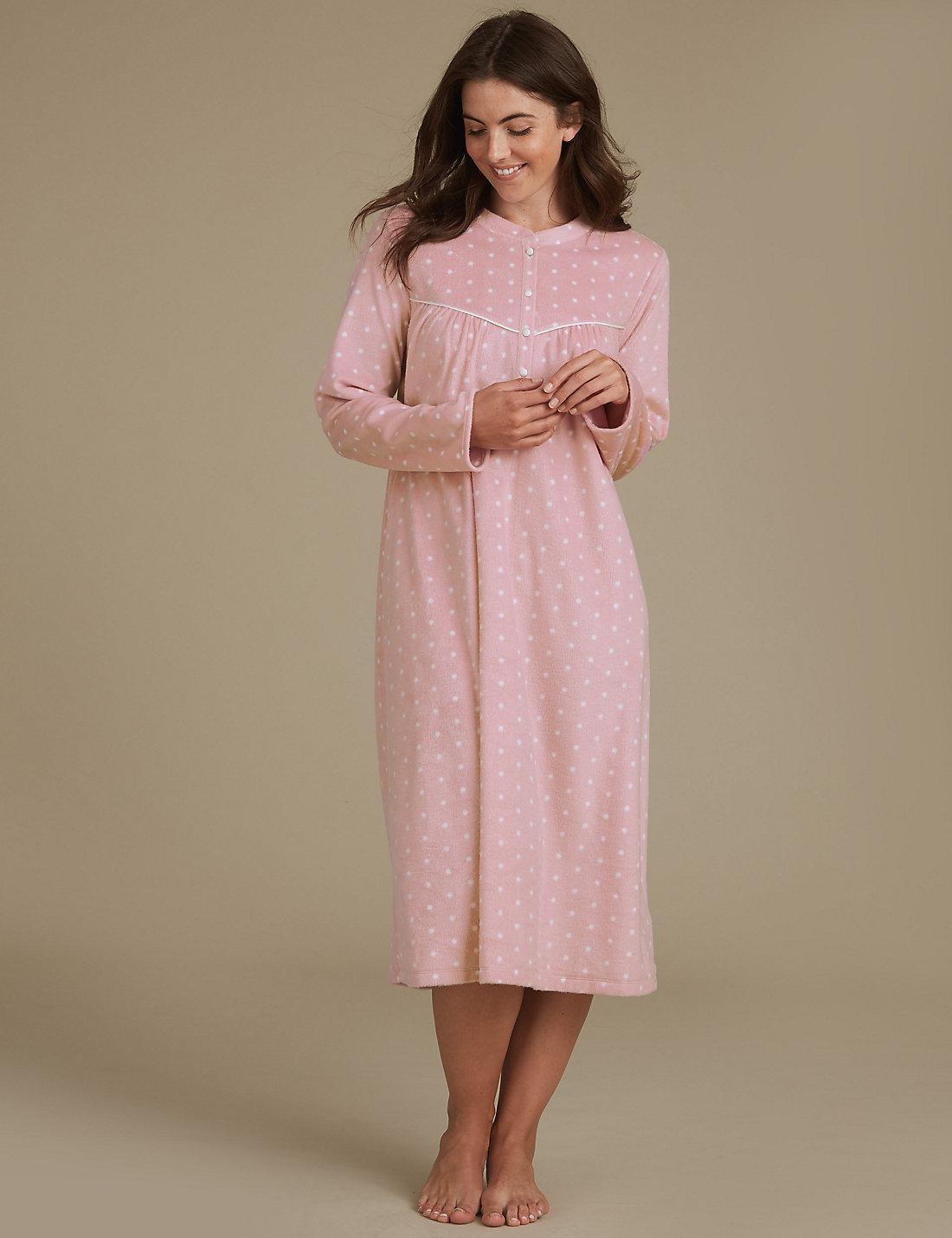 marks and spencer fleece nightdress