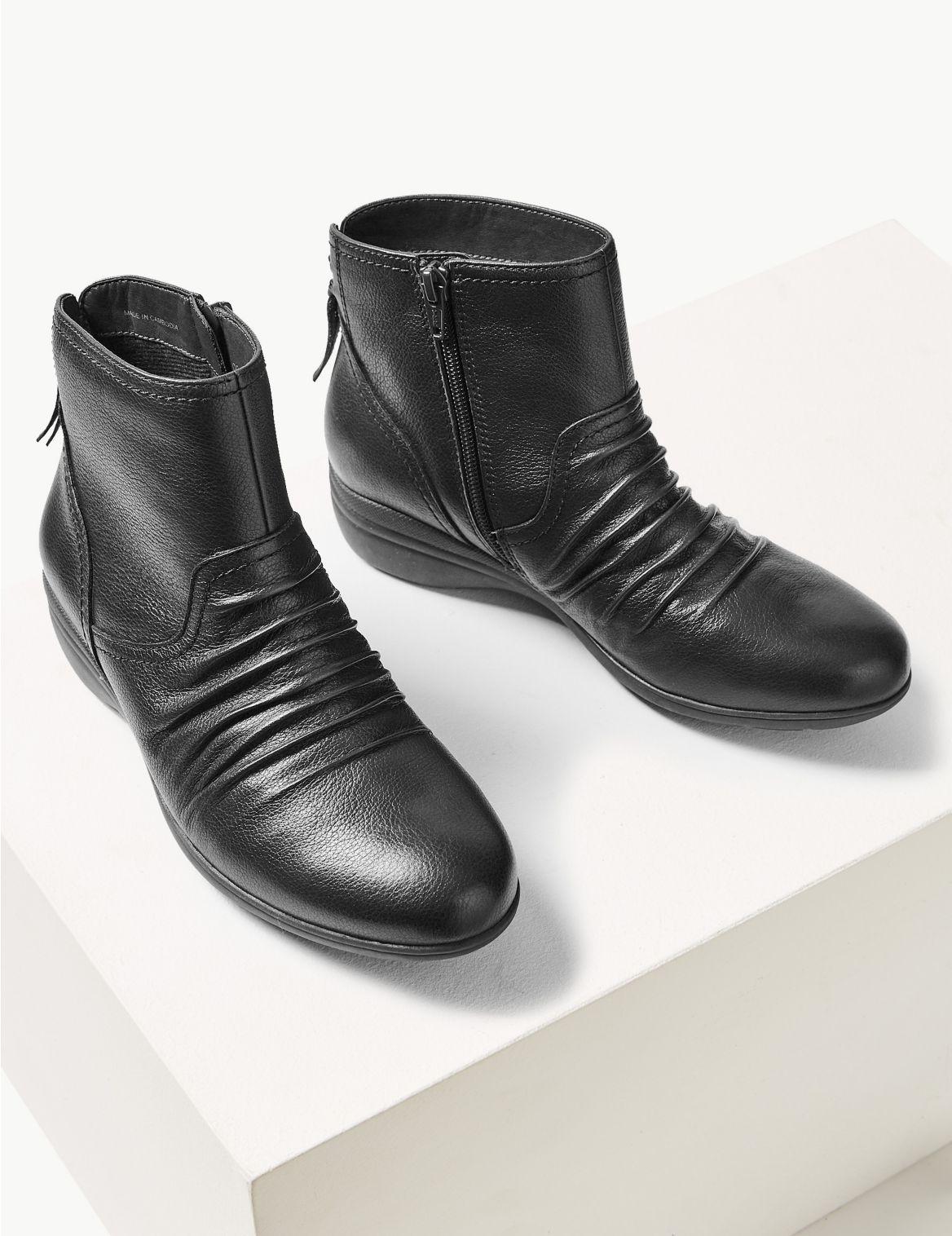 marks and spencer flat ankle boots