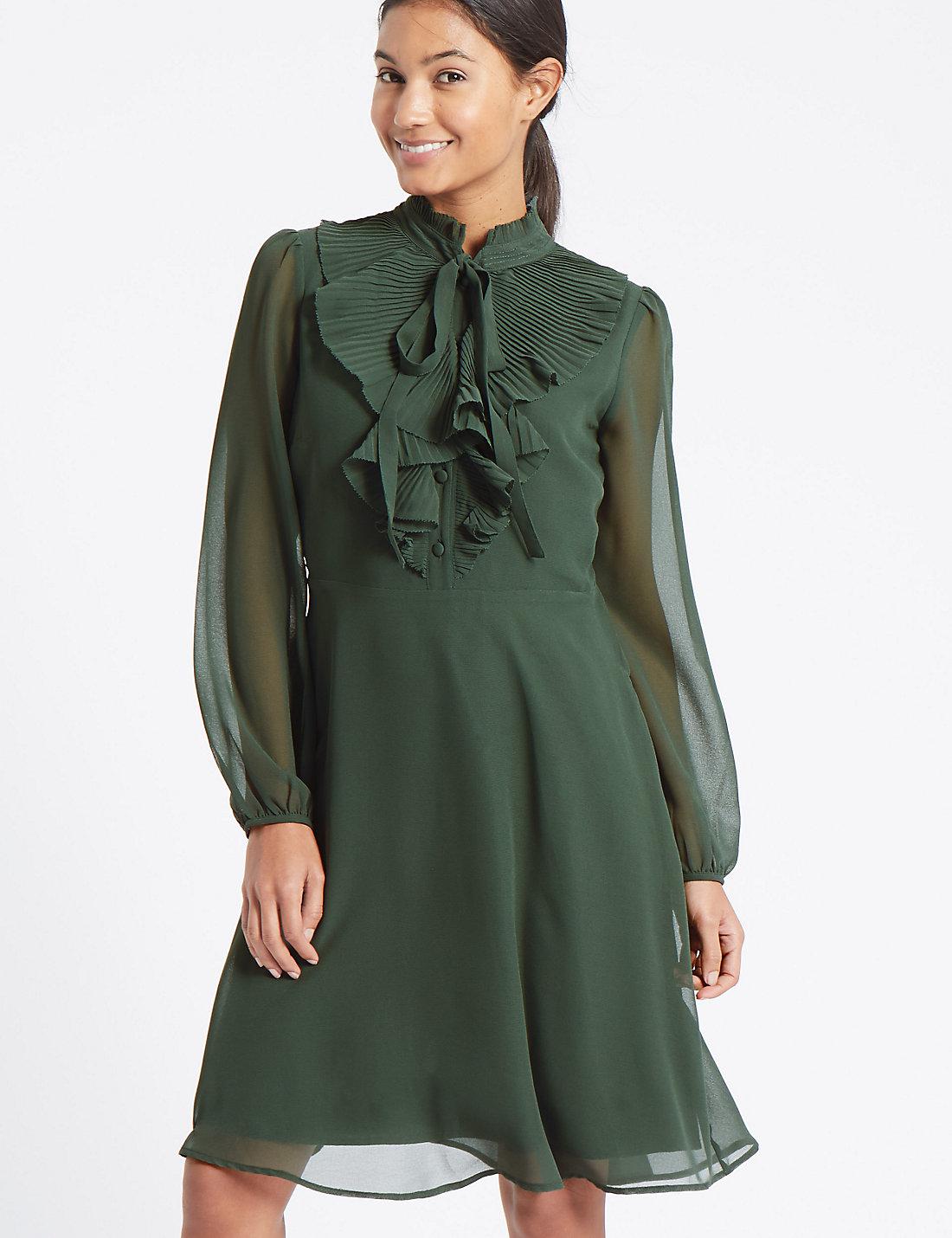 marks and spencer green dress