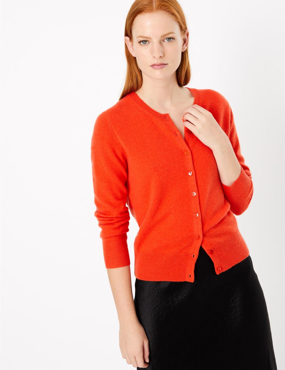 marks and spencer orange cardigan