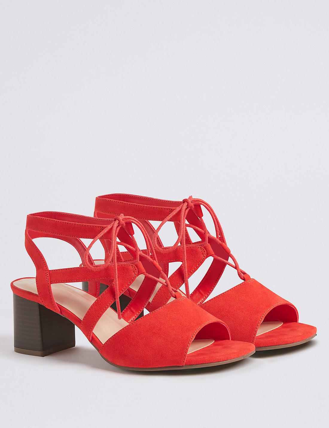 extra wide block heel sandals