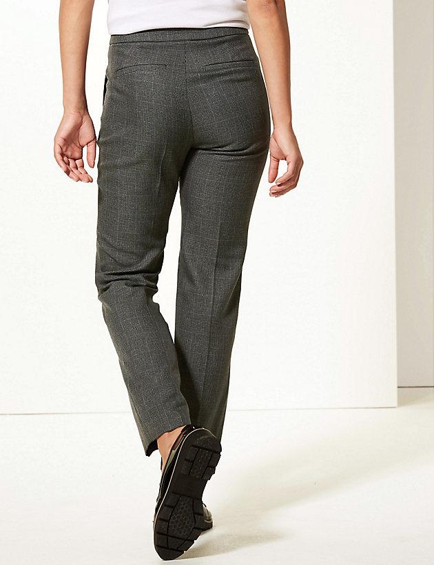 straight leg ankle grazer trousers