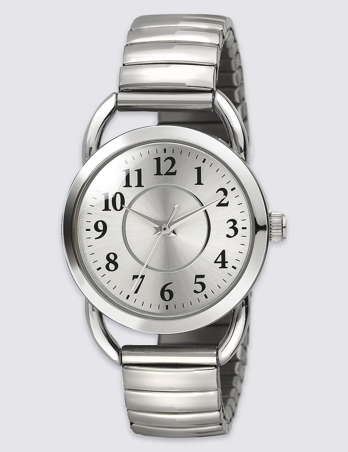 Marks & spencer Vintage Style Round Face Expandable Watch in Metallic